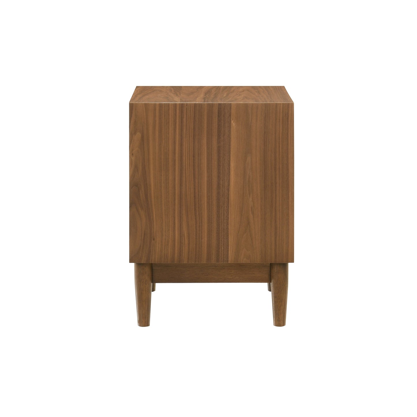 Artemio 2 Drawer Wood Nightstand with Shelf in Walnut Finish