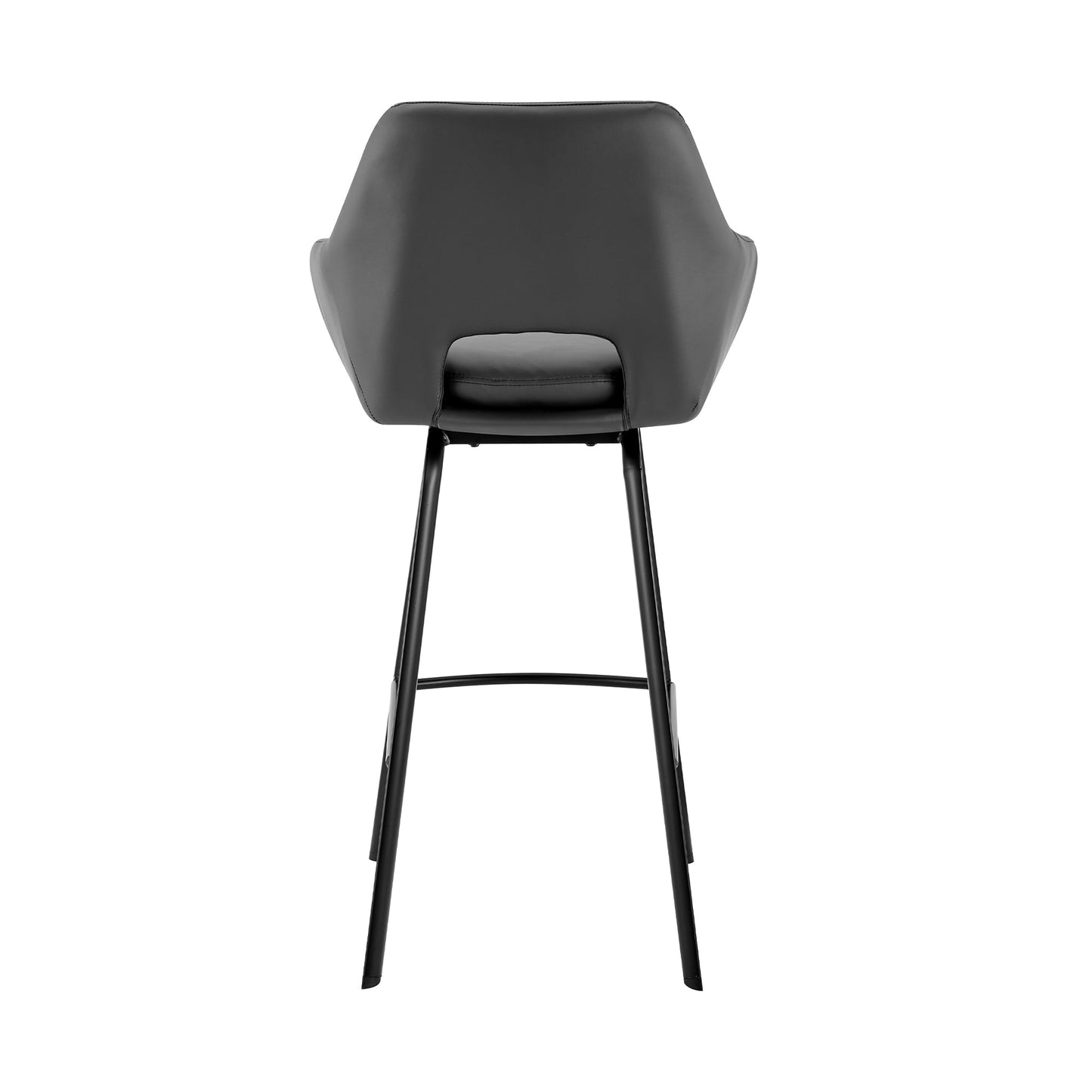 Aura Faux Leather and Metal Swivel Counter and Bar Stool