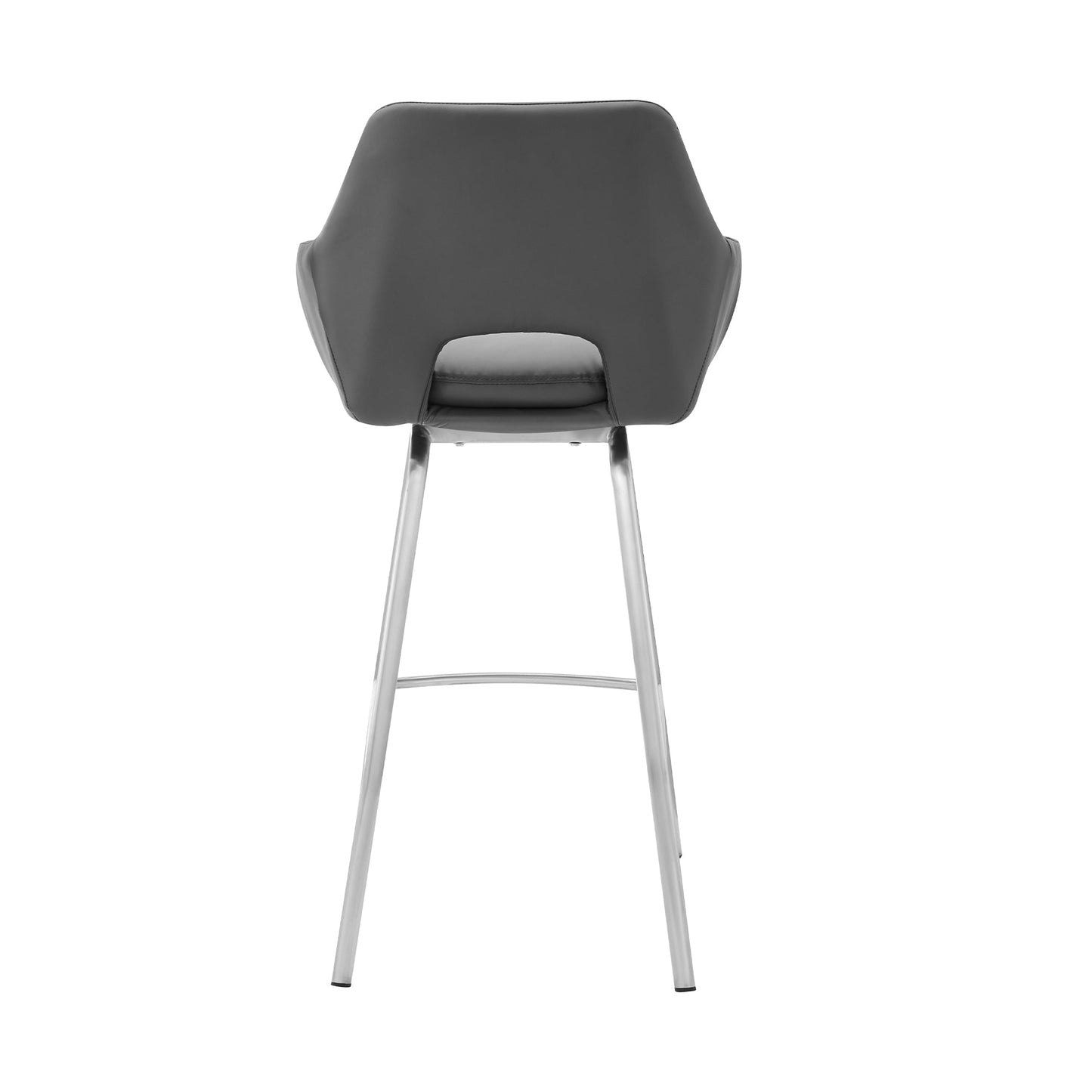 Aura Faux Leather and Metal Swivel Counter and Bar Stool