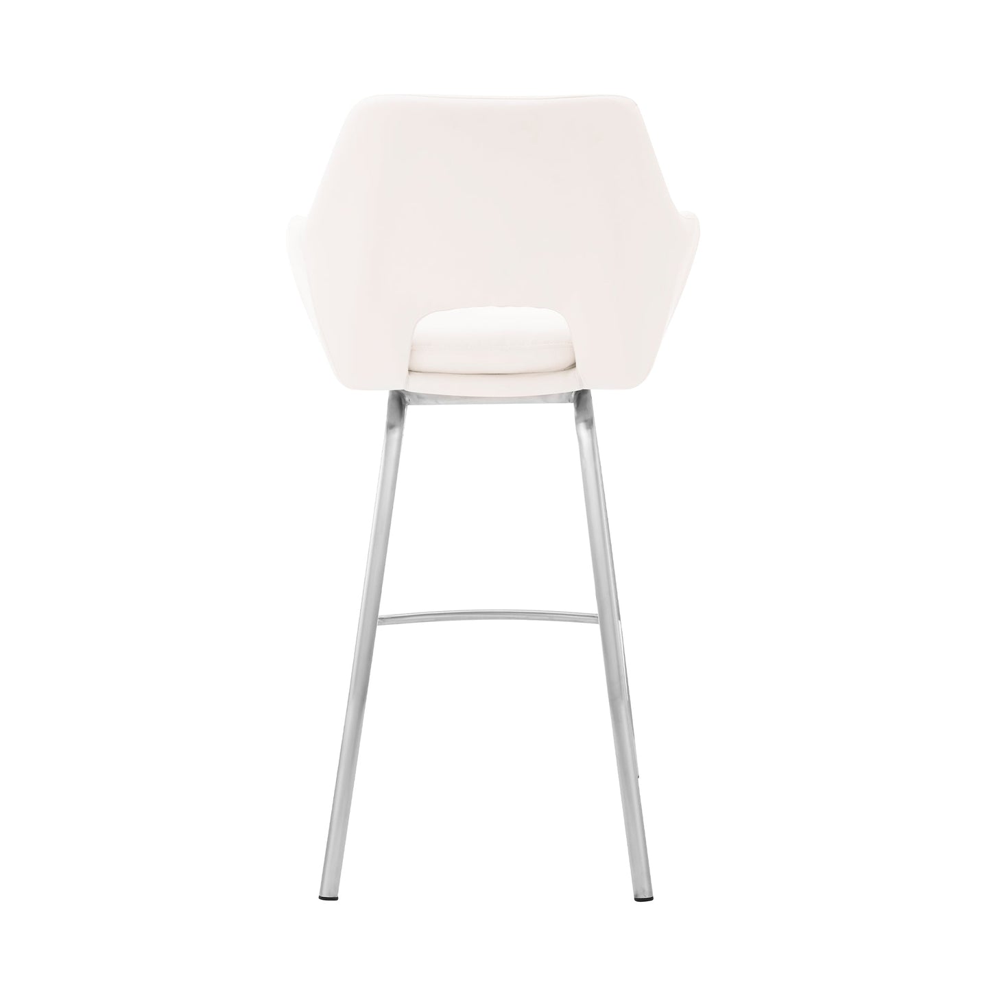 Aura Faux Leather and Metal Swivel Counter and Bar Stool
