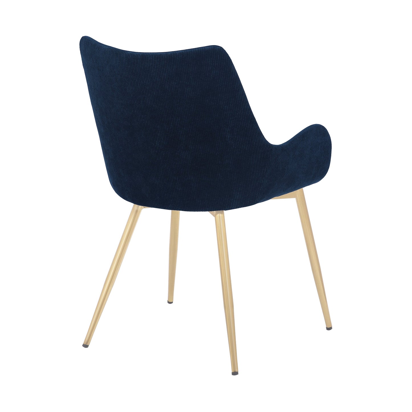 Avery Blue Fabric Dining Room Chair with Gold Legs