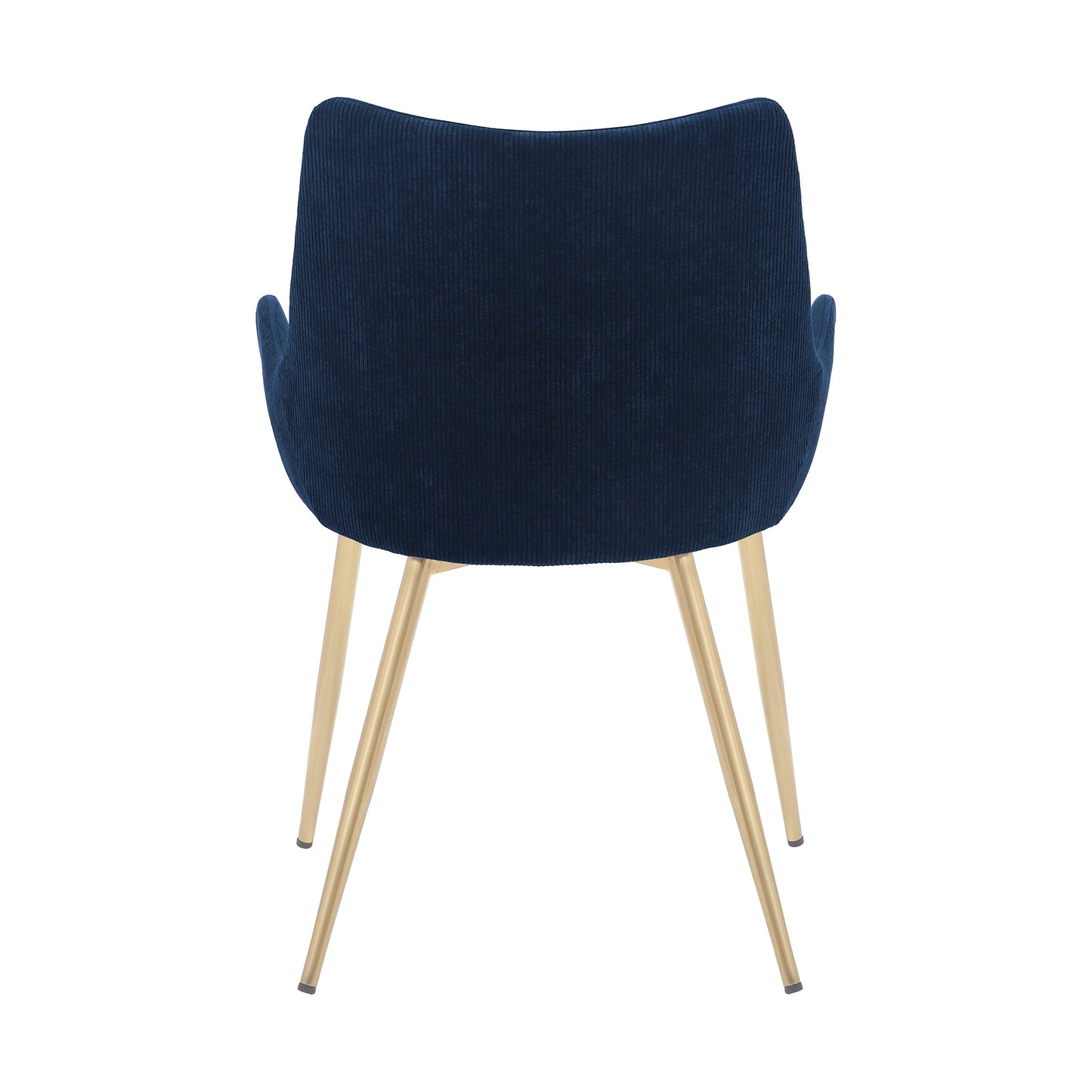 Avery Blue Fabric Dining Room Chair with Gold Legs