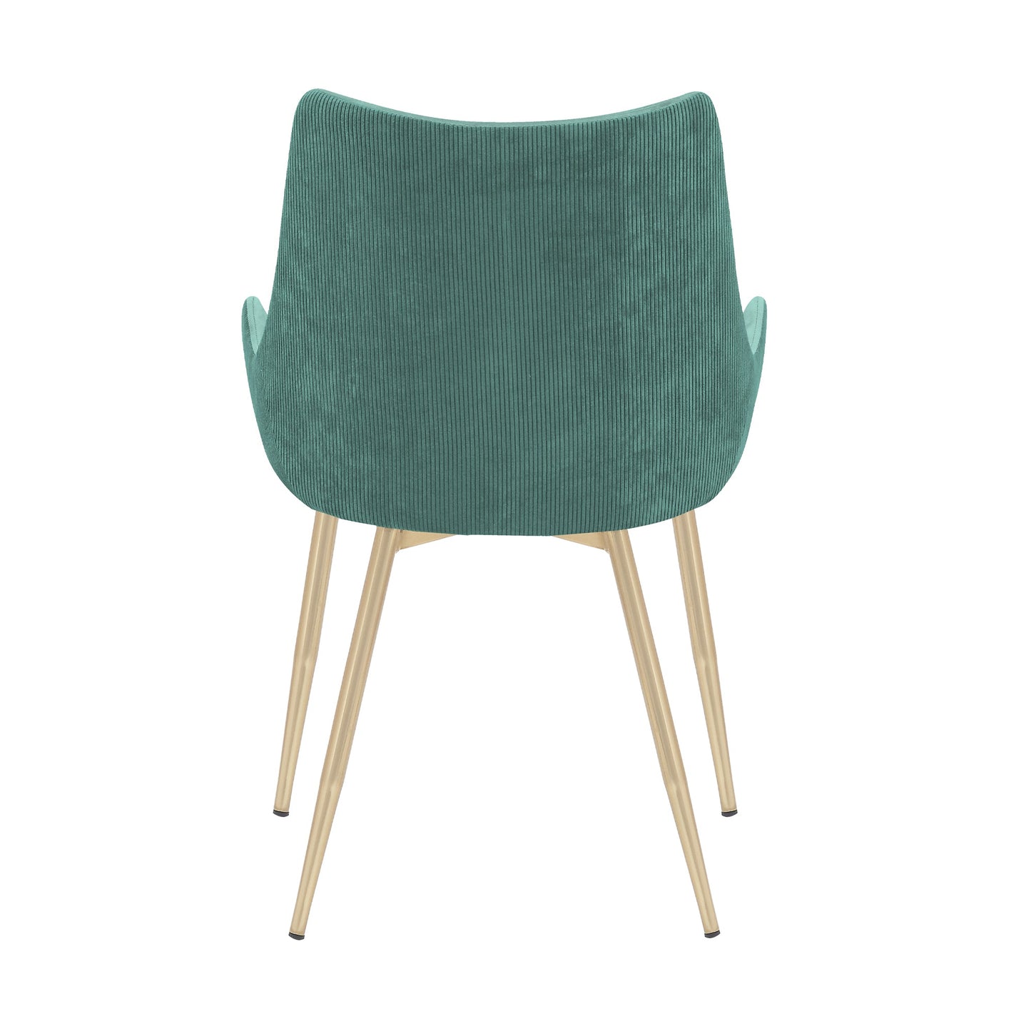 Avery Teal Fabric Dining Room Chair with Gold Legs