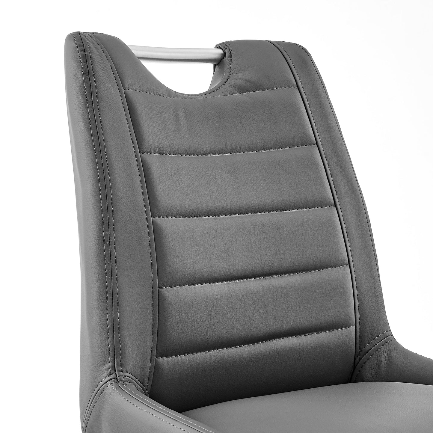 Arizona Counter and Bar Height Bar Stool in Charcoal Fabric and Faux Leather Options