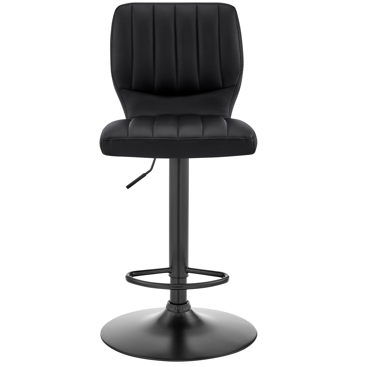 Bardot Adjustable Height Faux Leather Swivel Bar Stool