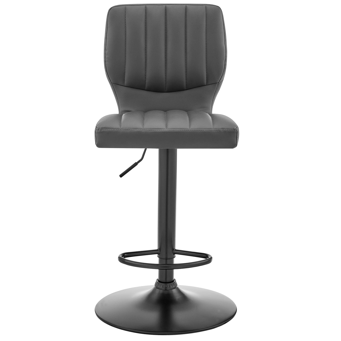 Bardot Adjustable Height Faux Leather Swivel Bar Stool