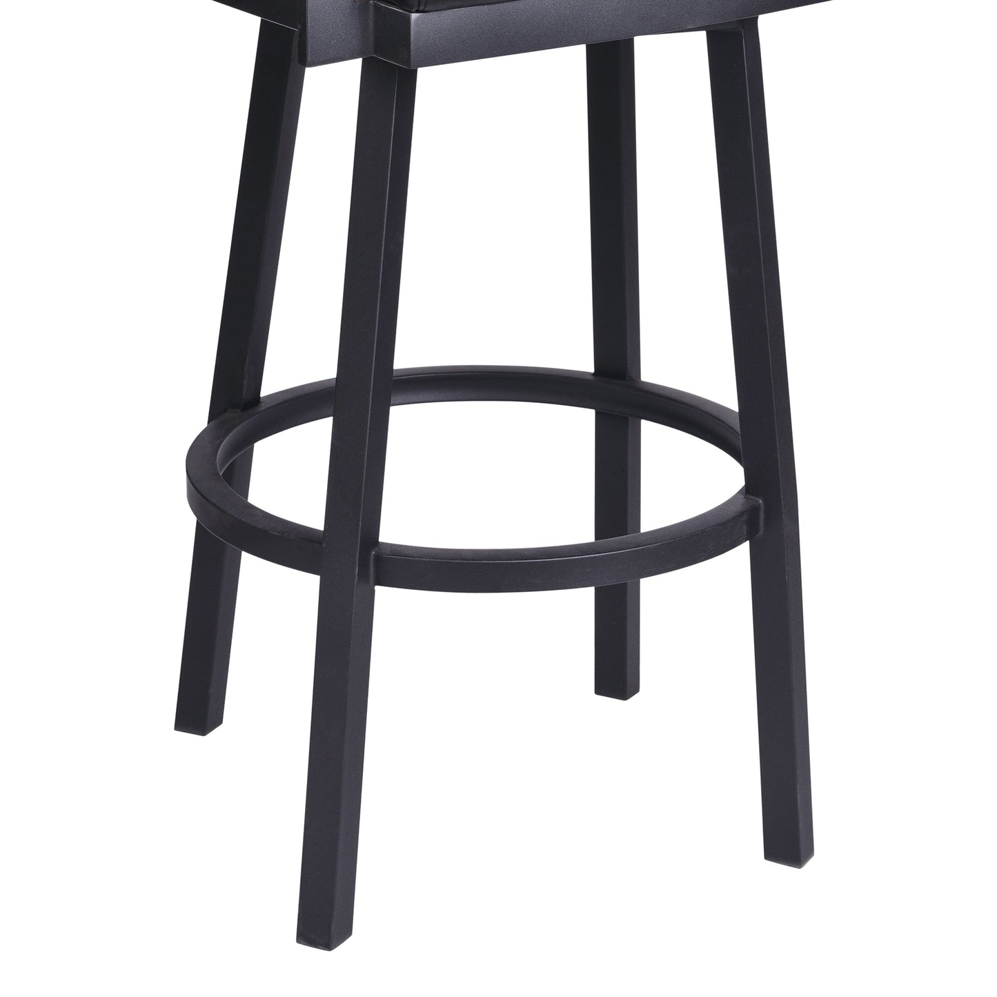Balboa Swivel Vintage Faux Leather and Metal Bar Stool with Arms and Without Arms