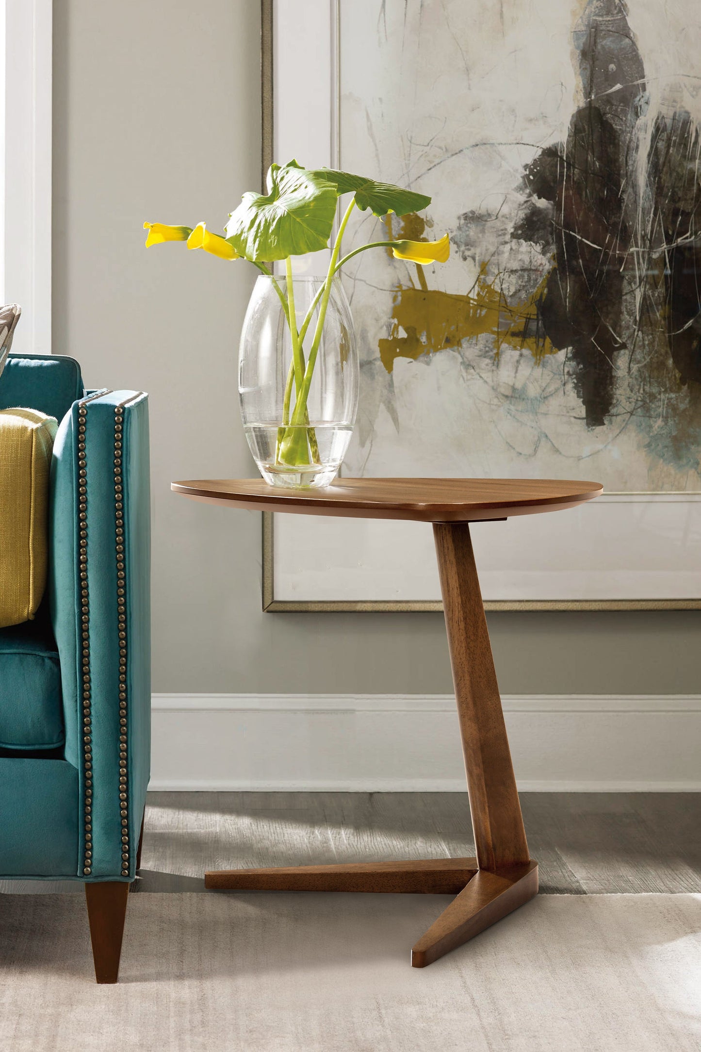 Bianka Walnut Veneer Tea Table