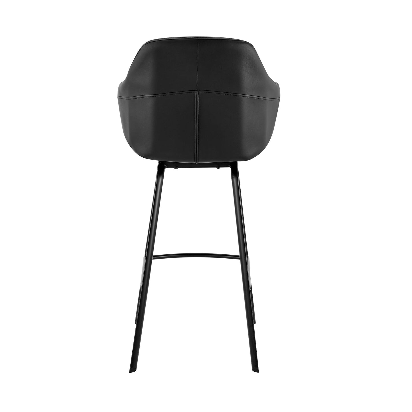 Brigden Faux Leather and Black Metal Swivel Counter and Bar Stool