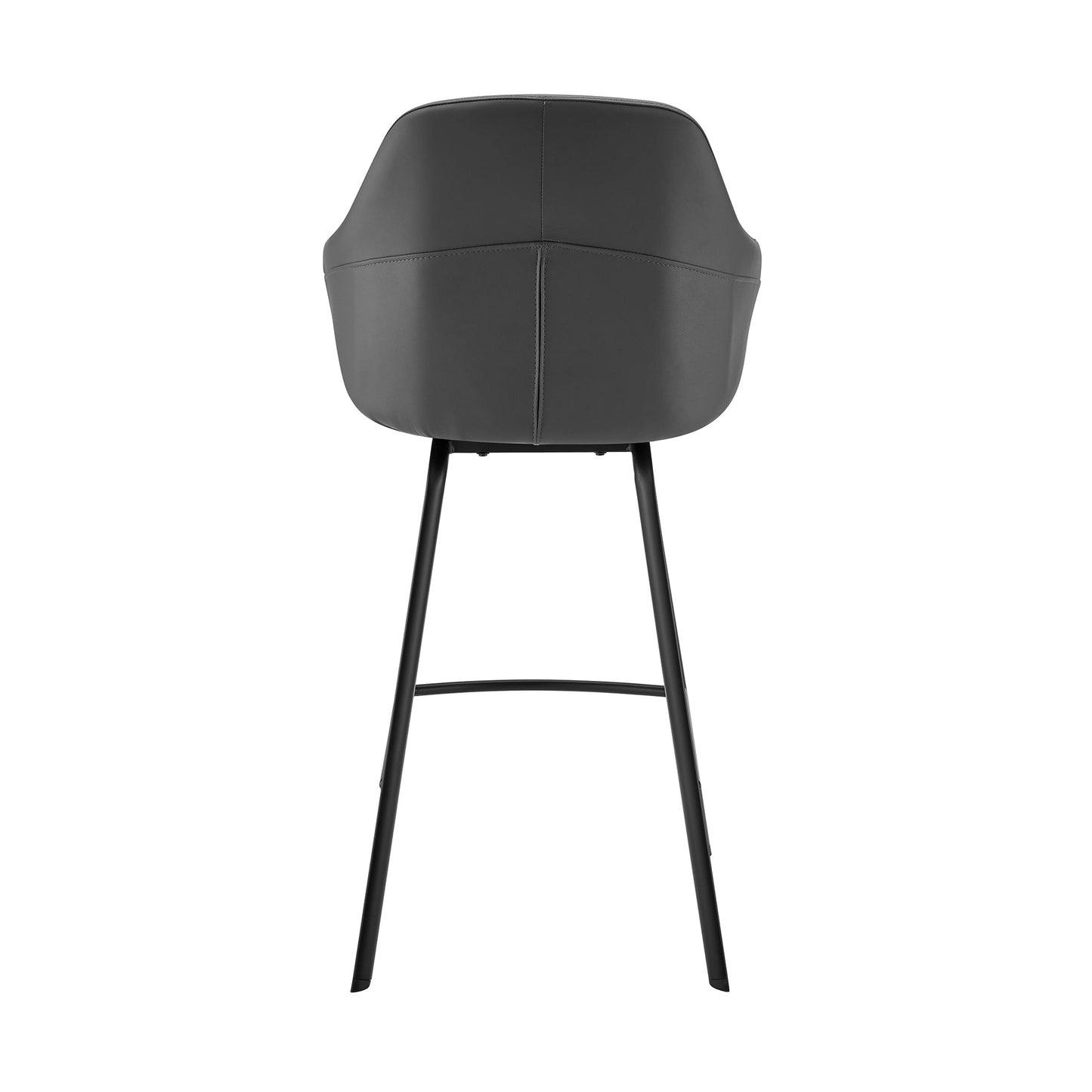 Brigden Faux Leather and Black Metal Swivel Counter and Bar Stool