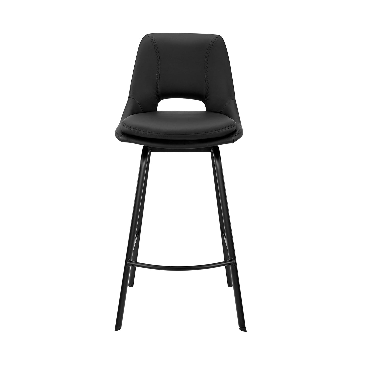 Carise Faux Leather and Metal Swivel Counter and Bar Stool