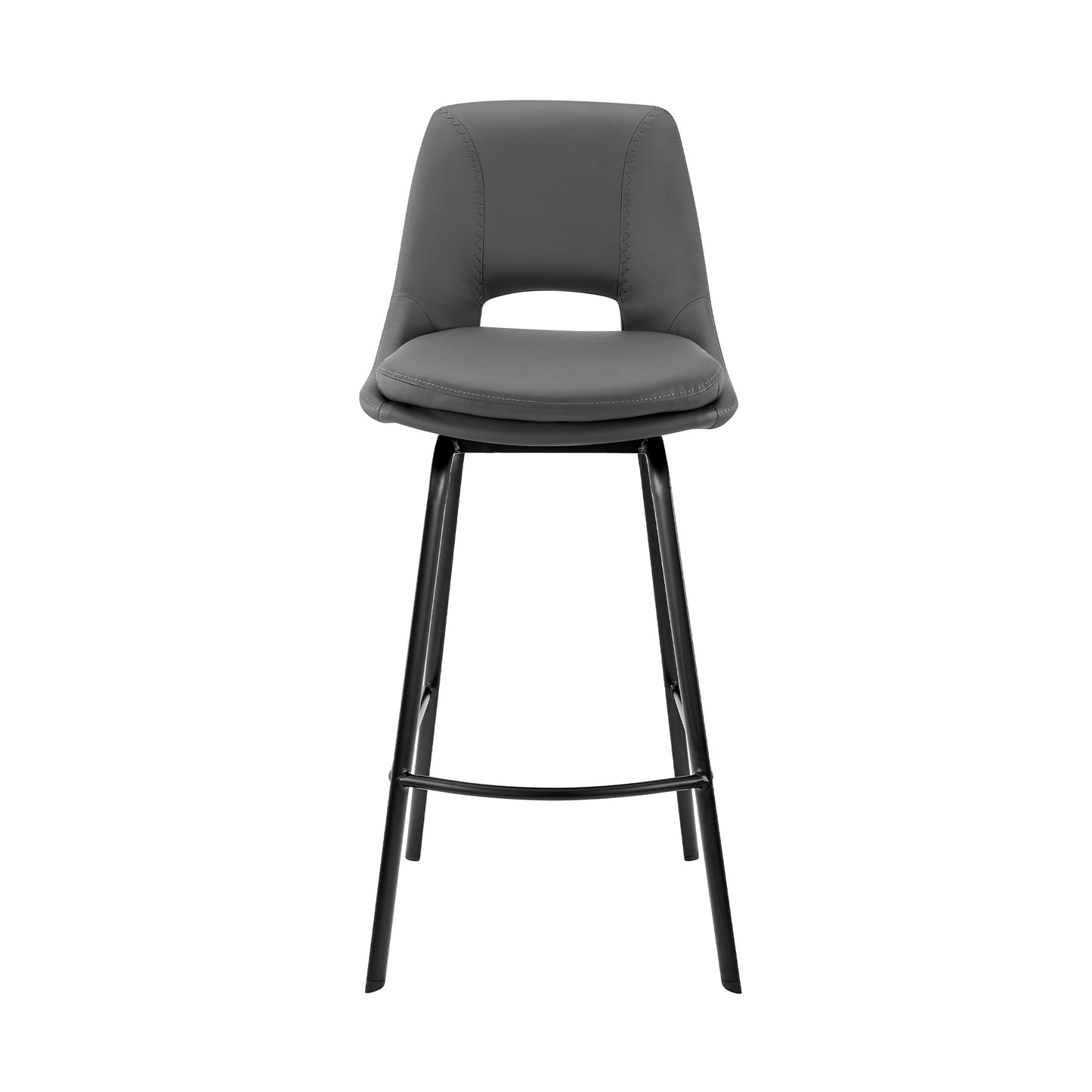 Carise Faux Leather and Metal Swivel Counter and Bar Stool