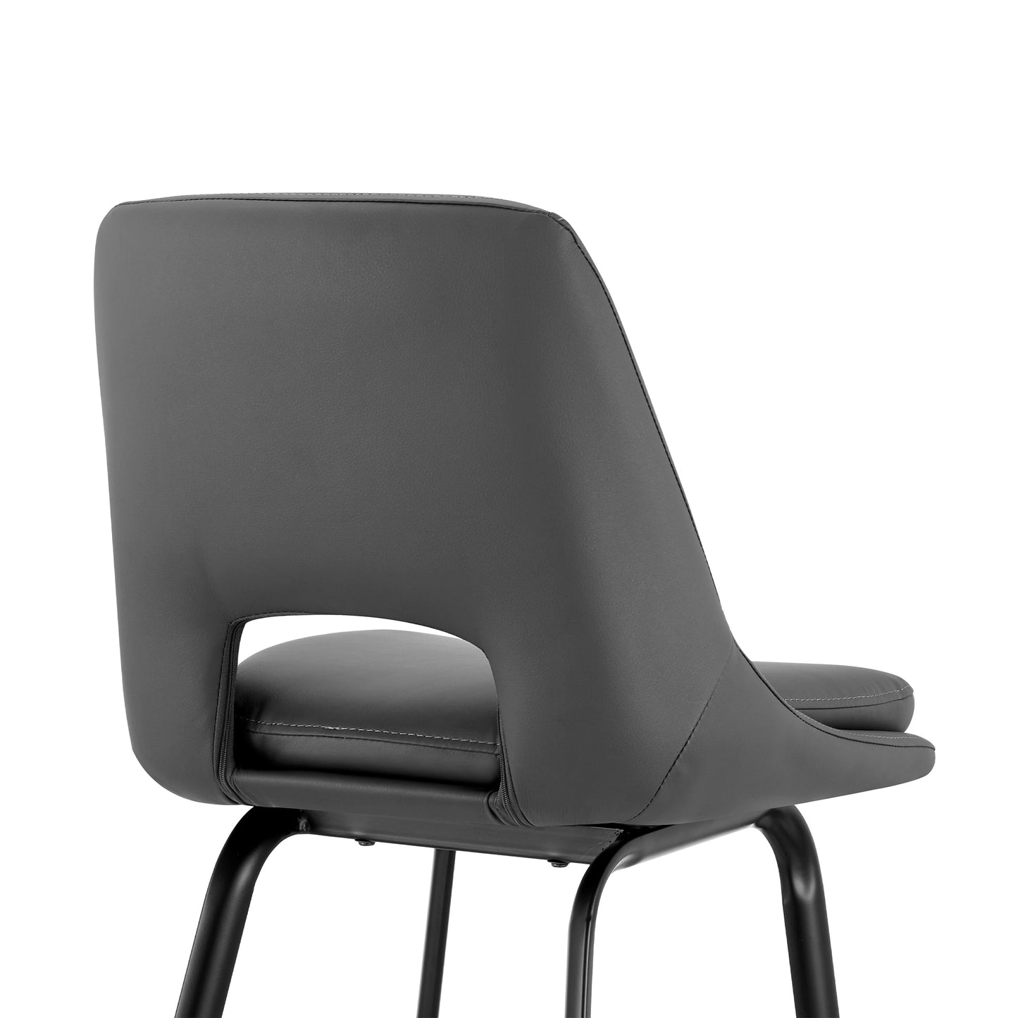 Carise Faux Leather and Metal Swivel Counter and Bar Stool