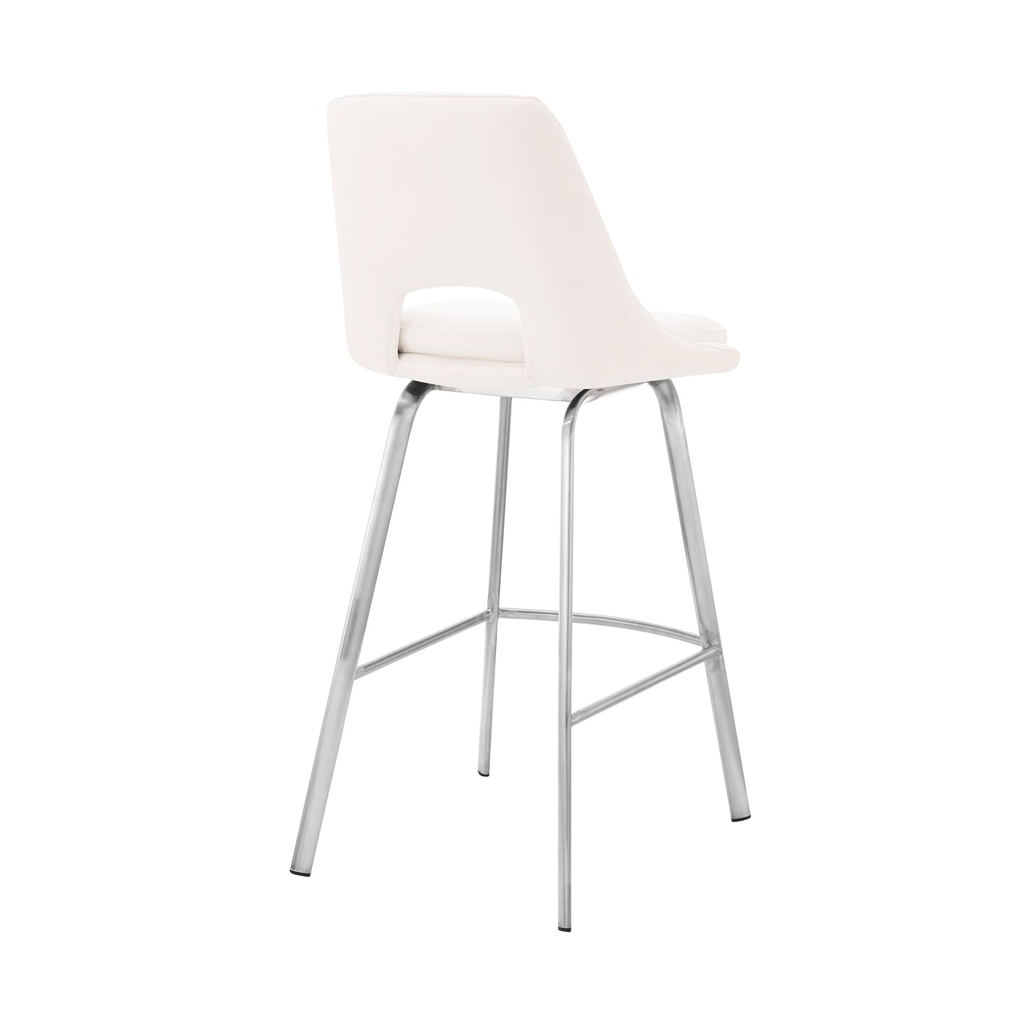 Carise Faux Leather and Metal Swivel Counter and Bar Stool
