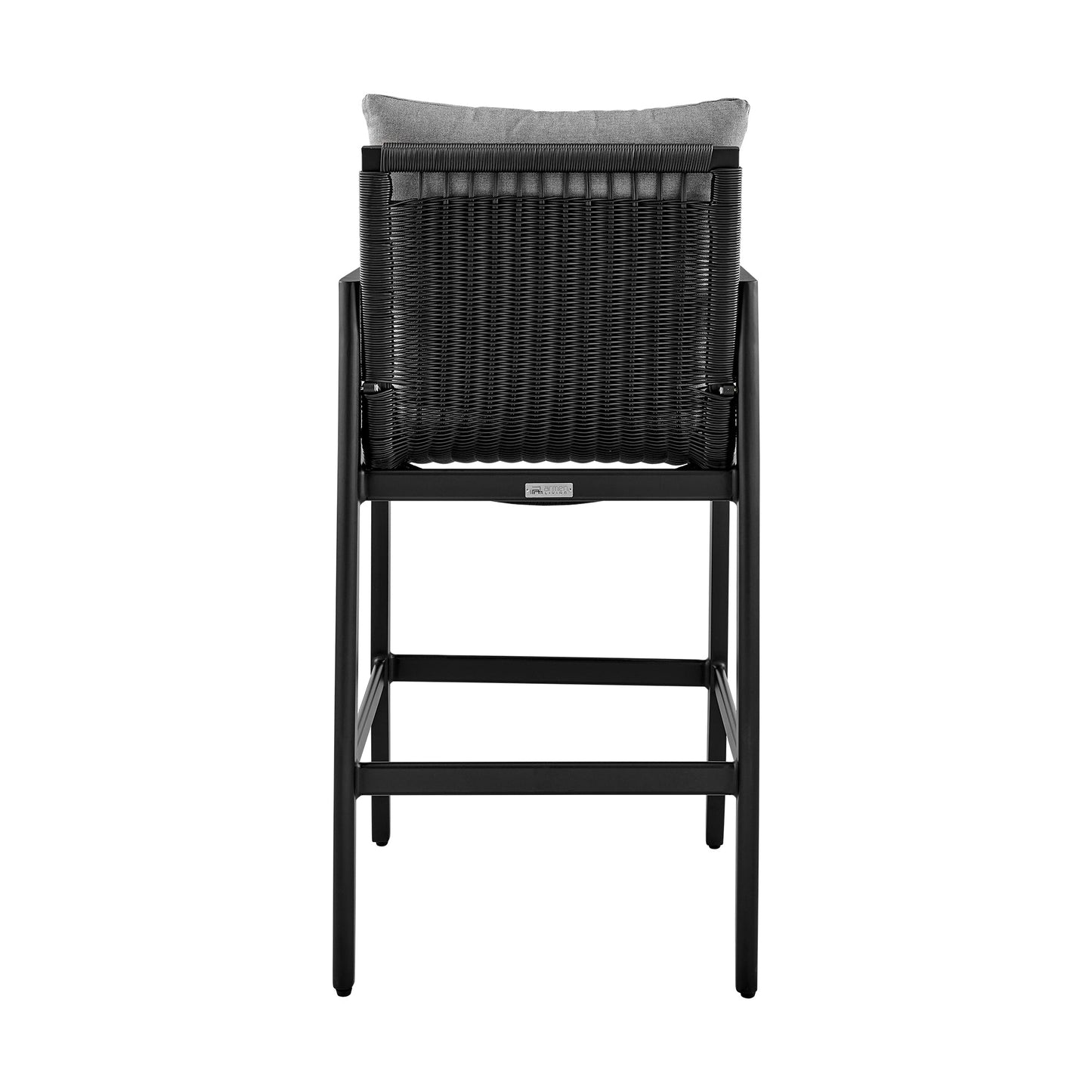 Cayman Outdoor Patio Bar Stool in Aluminum with Cushions