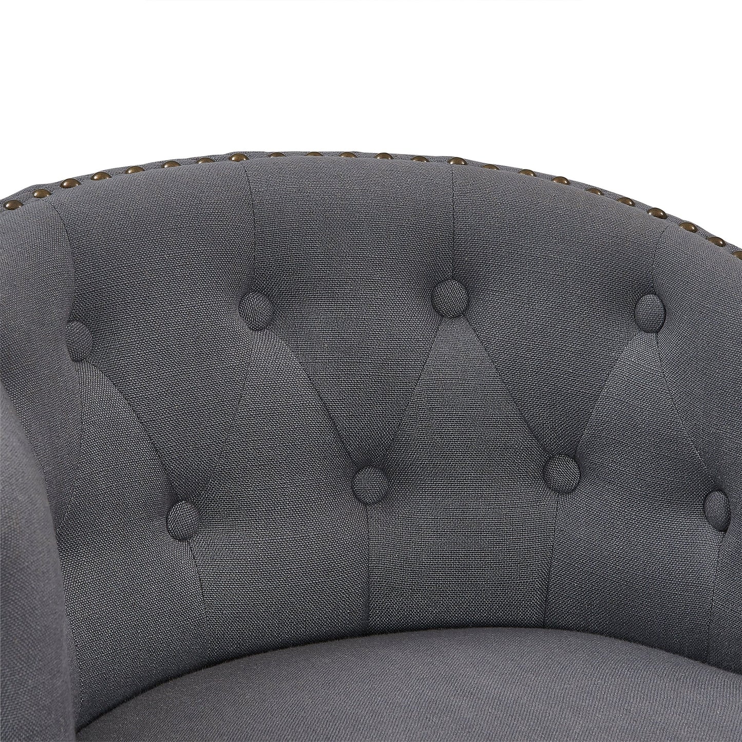 Celine Swivel Fabric and Espresso Wood Bar Stool - Counter and Bar Height Options