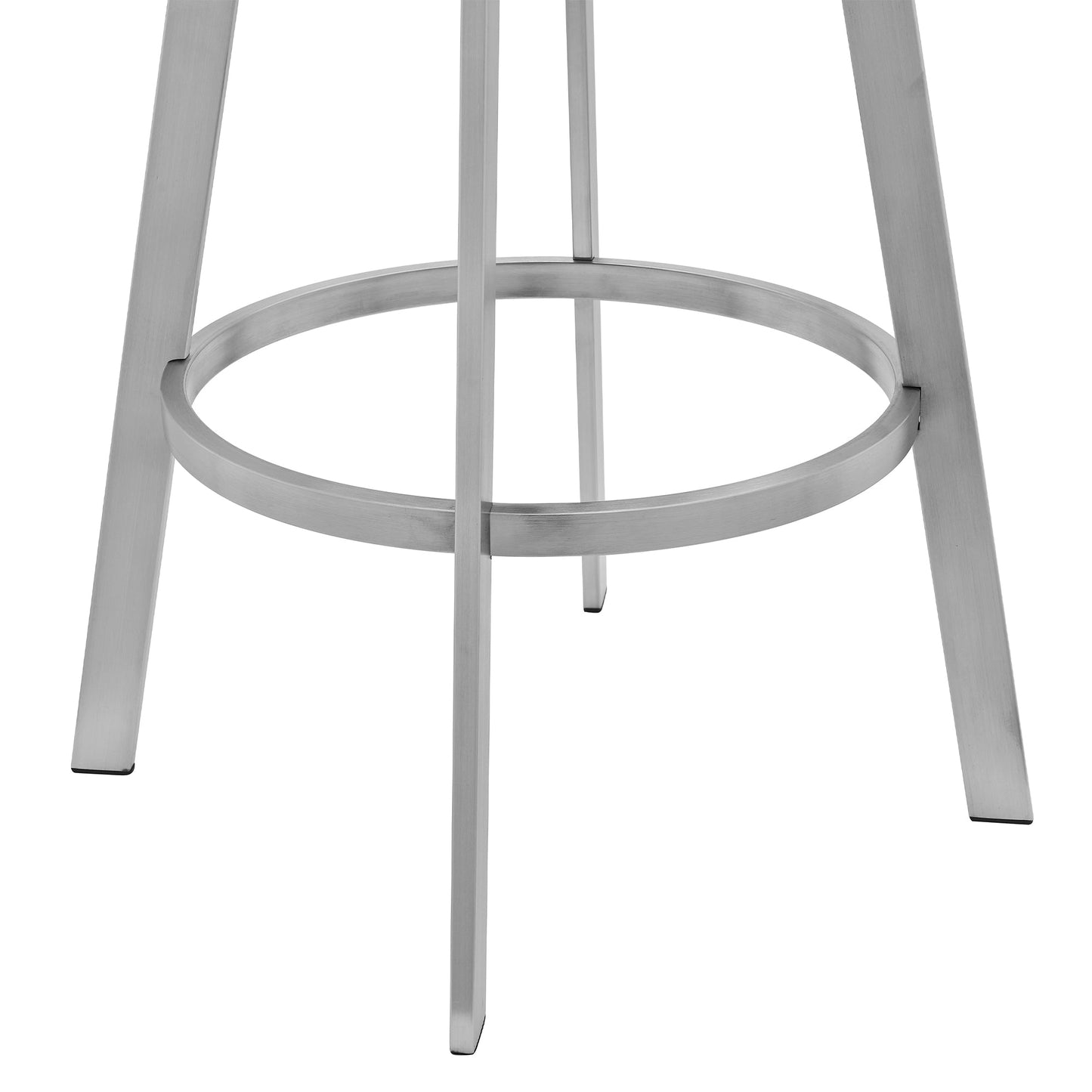 Capri Swivel Modern Metal and Faux Leather Bar and Counter Stool