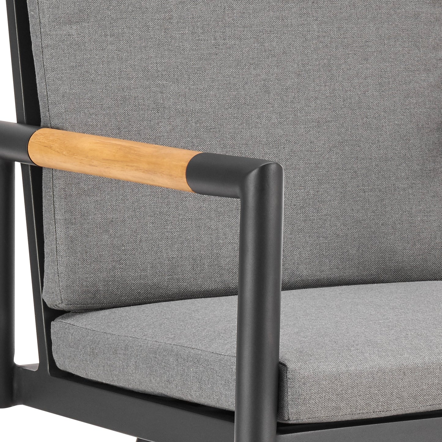 Crown Outdoor Patio Swivel Stool in Aluminum with Rope and Cushions