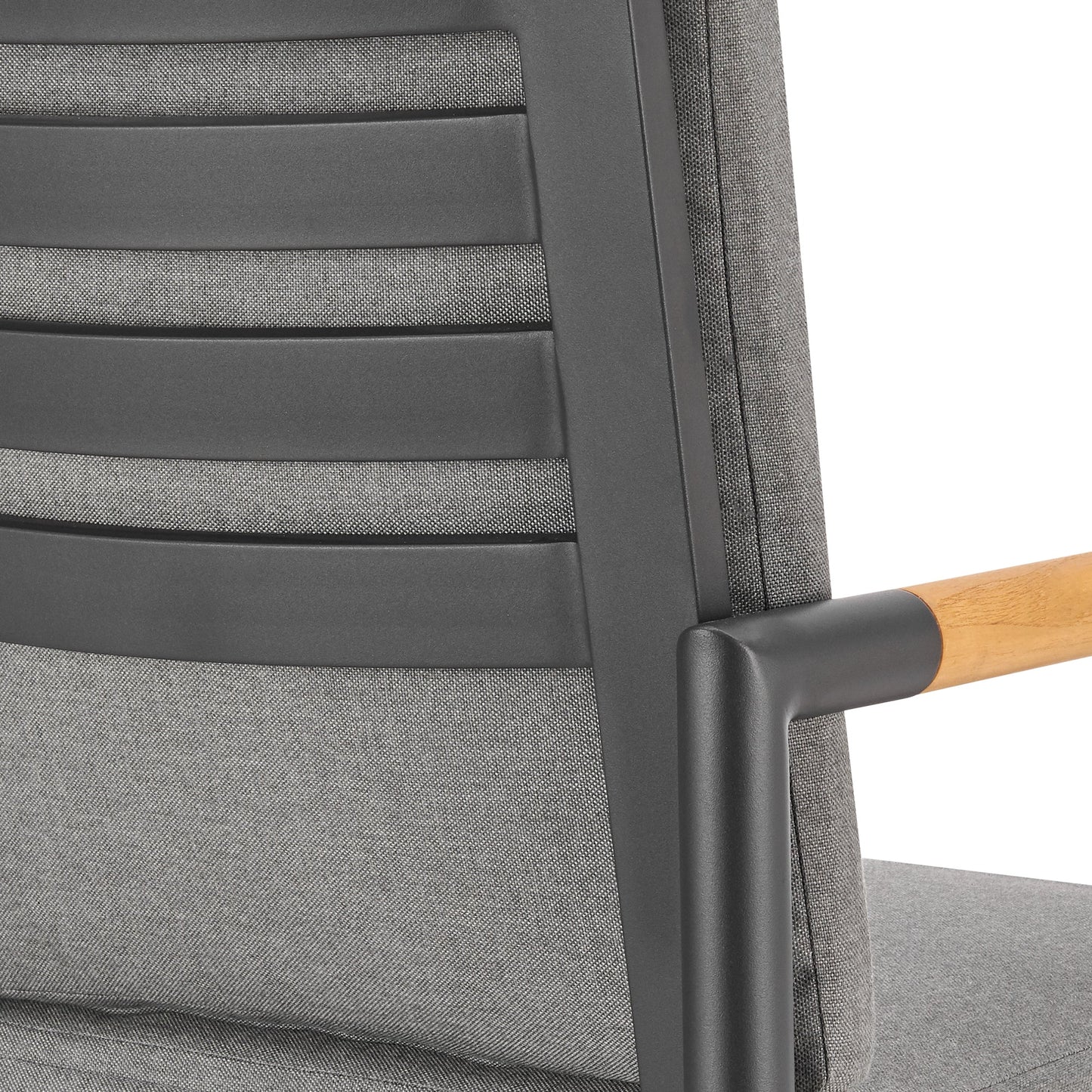 Crown Outdoor Patio Swivel Stool in Aluminum with Rope and Cushions