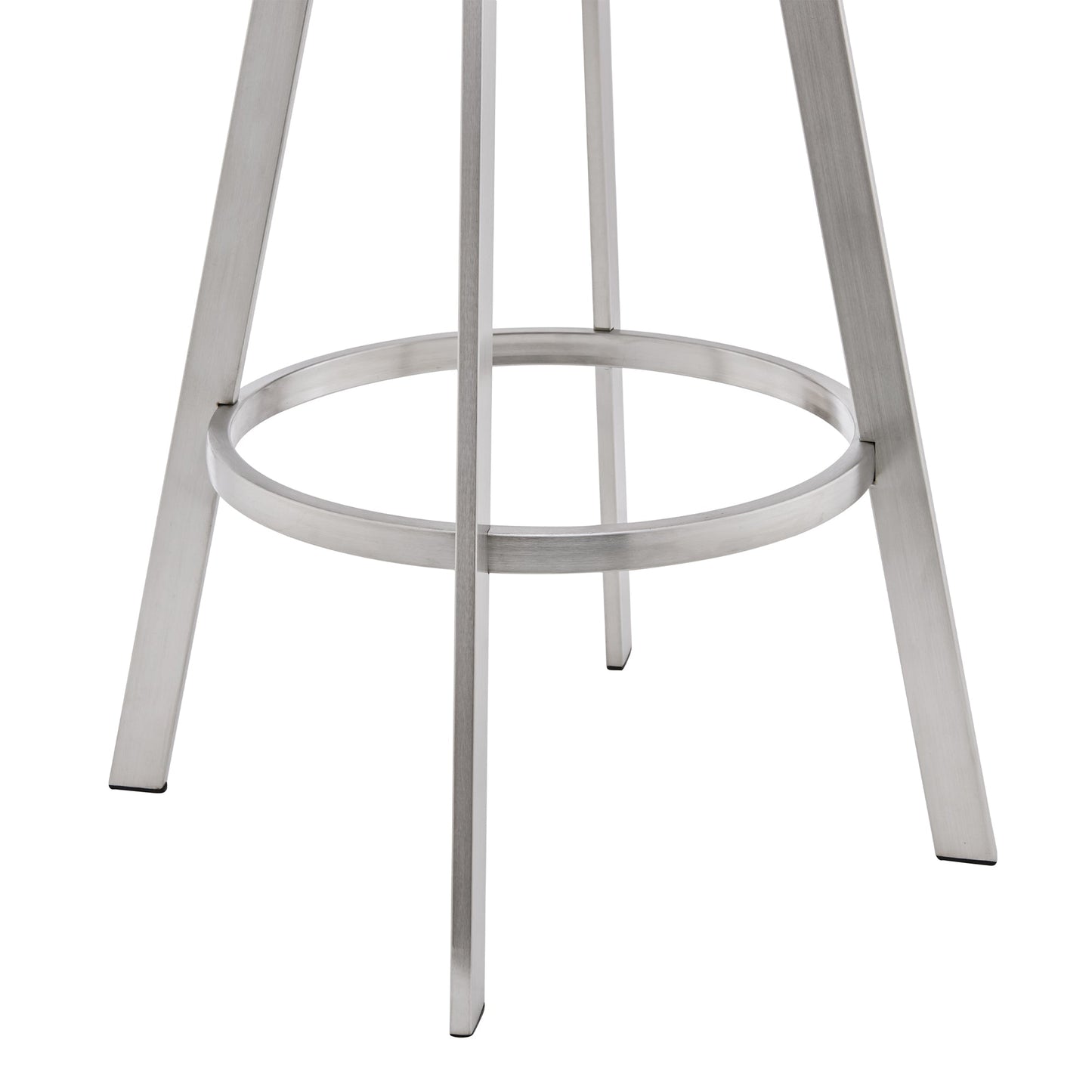 Chelsea Swivel Bar Stool in Faux Leather and Metal Finish