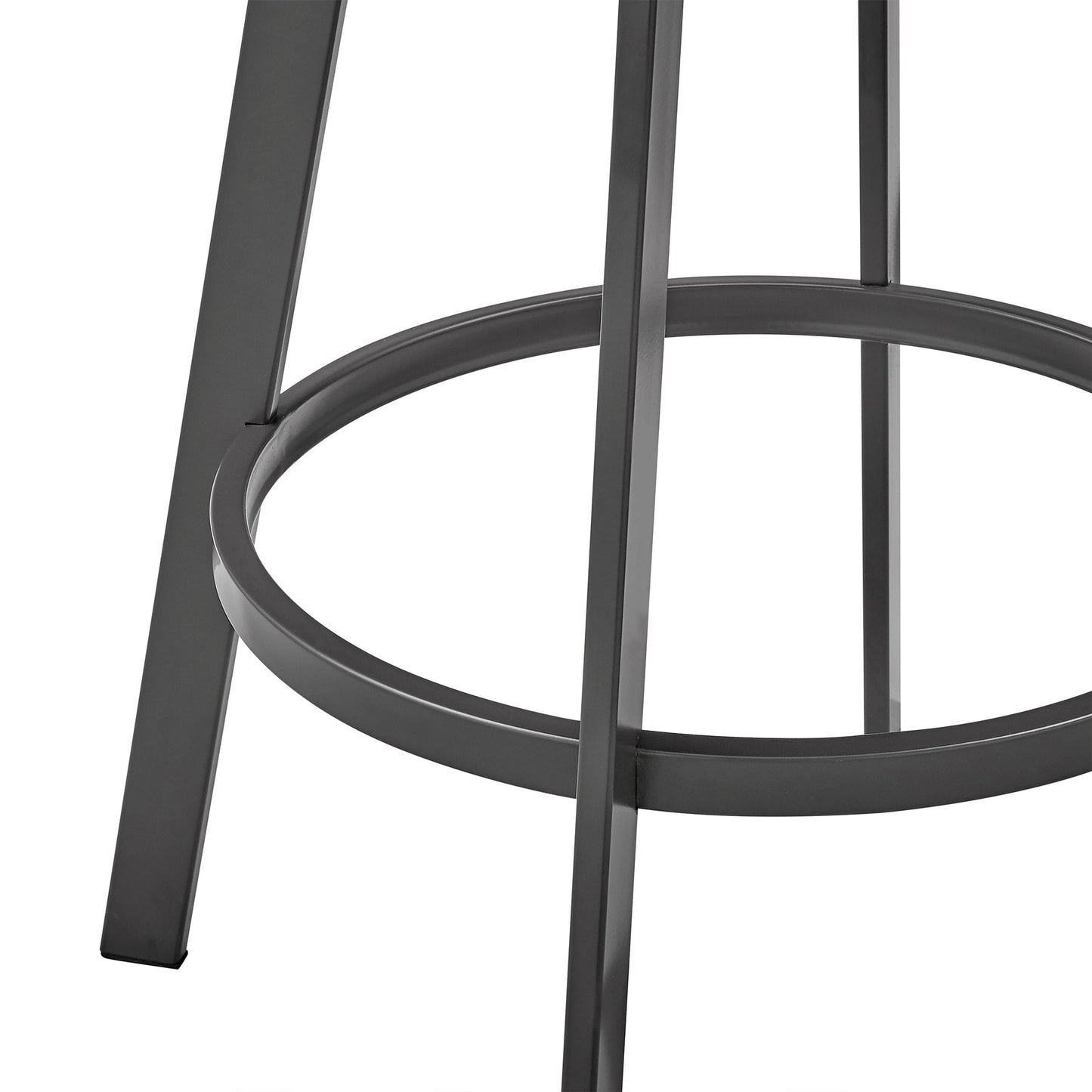 Chelsea Swivel Bar Stool in Faux Leather and Metal Finish