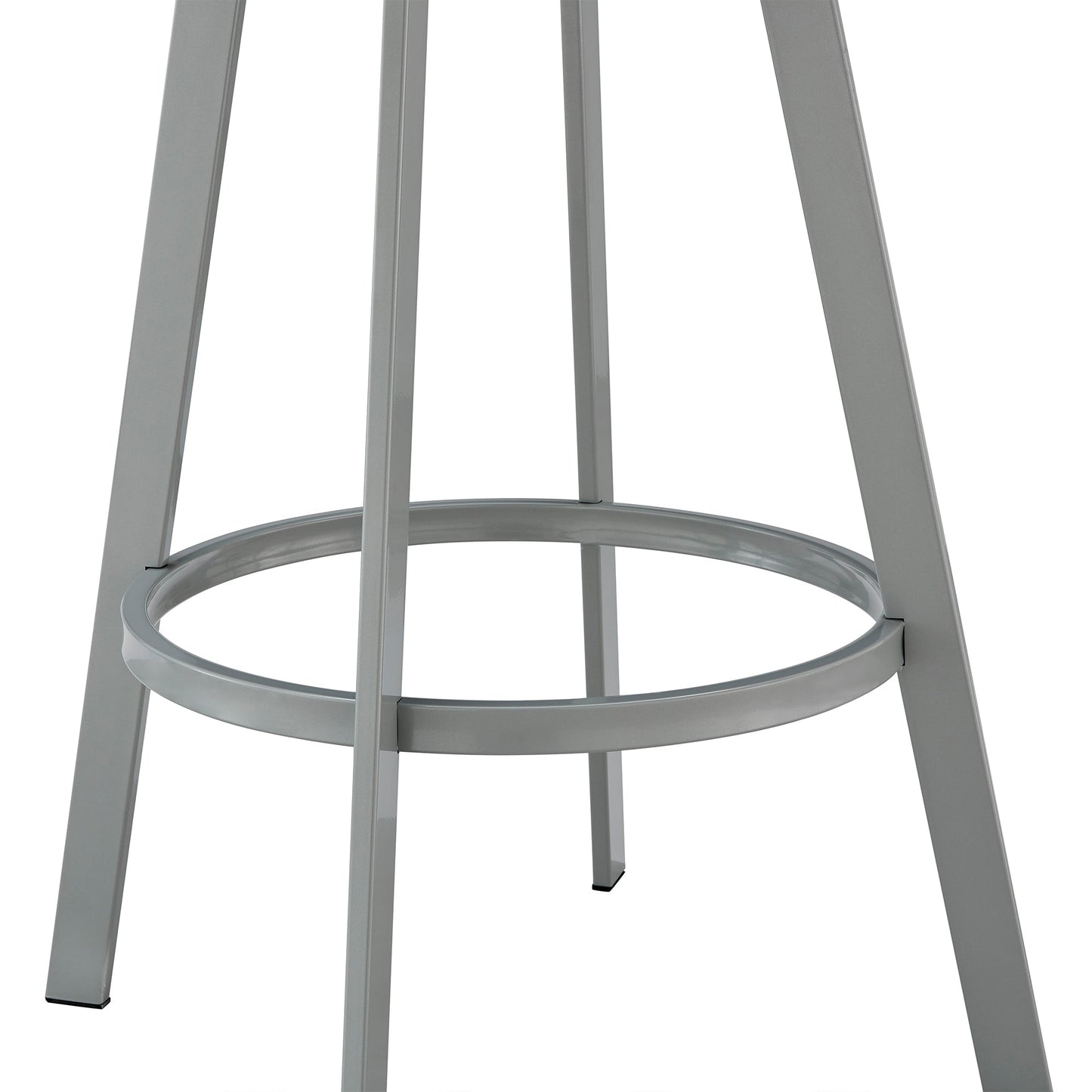 Chelsea Swivel Bar Stool in Faux Leather and Metal Finish