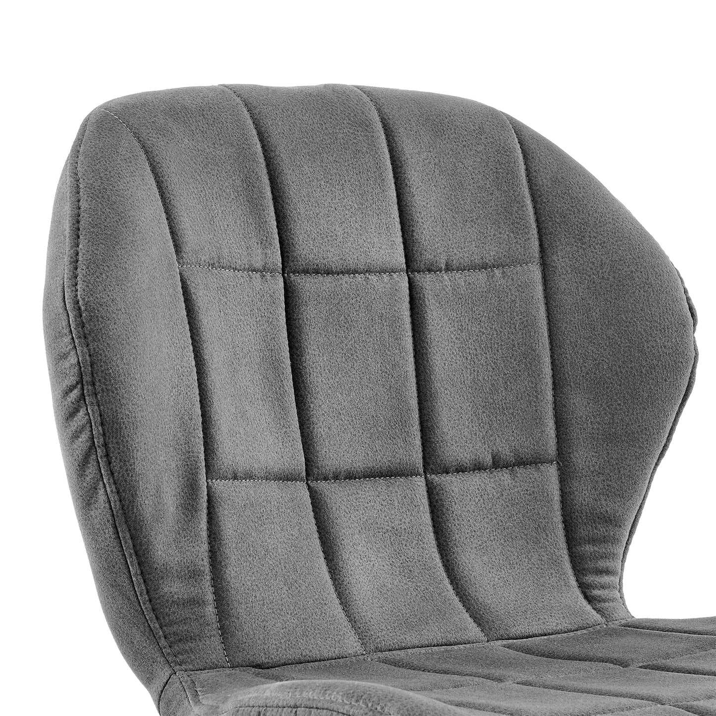 Catalina Bar Height Stool in Charcoal Fabric and Black Finish