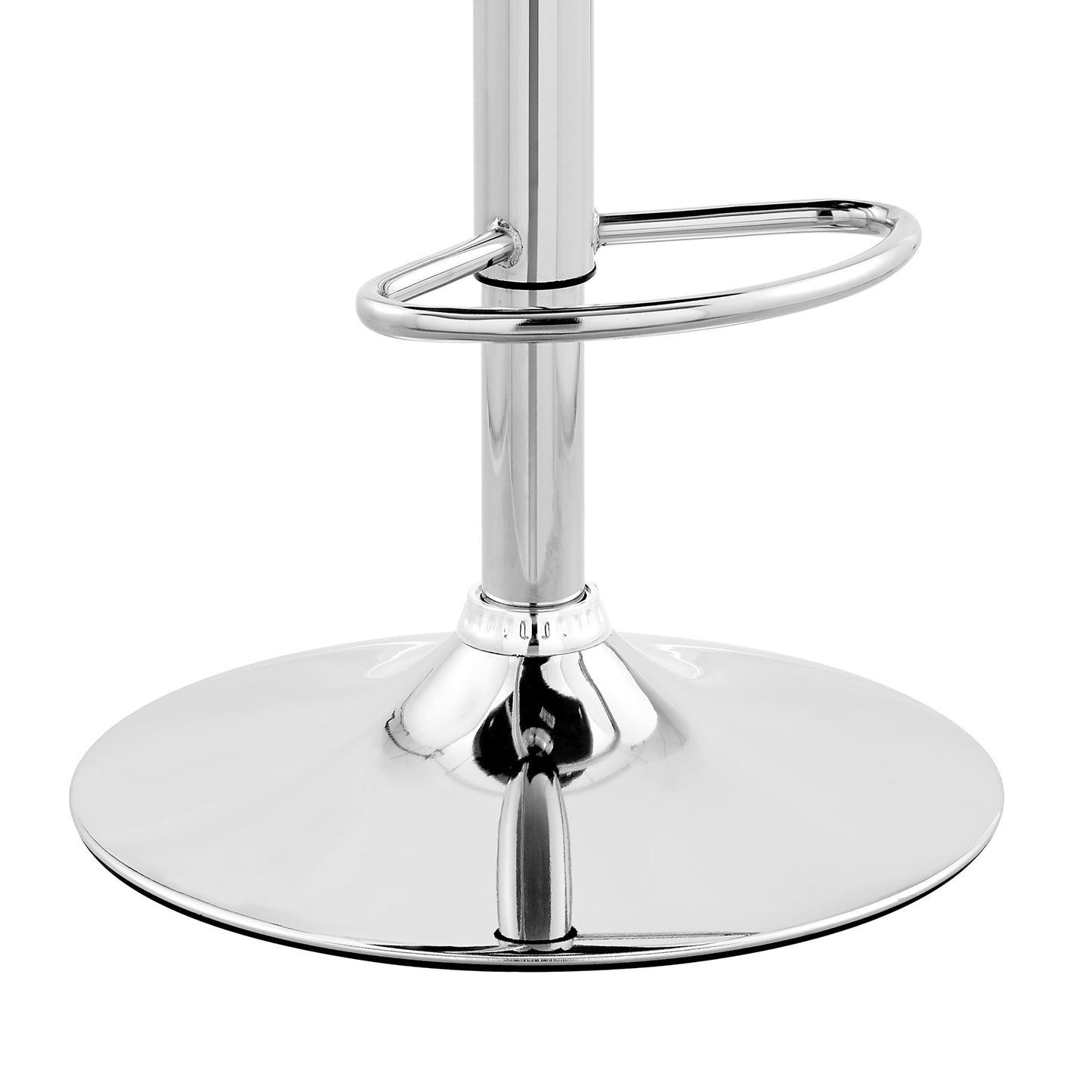Colby Adjustable Faux Leather and Chrome Finish Bar Stool