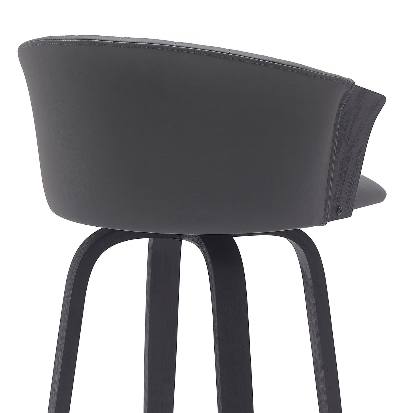 Diana Swivel Wood Counter and Bar Stool in Various Fabrics and Finishes