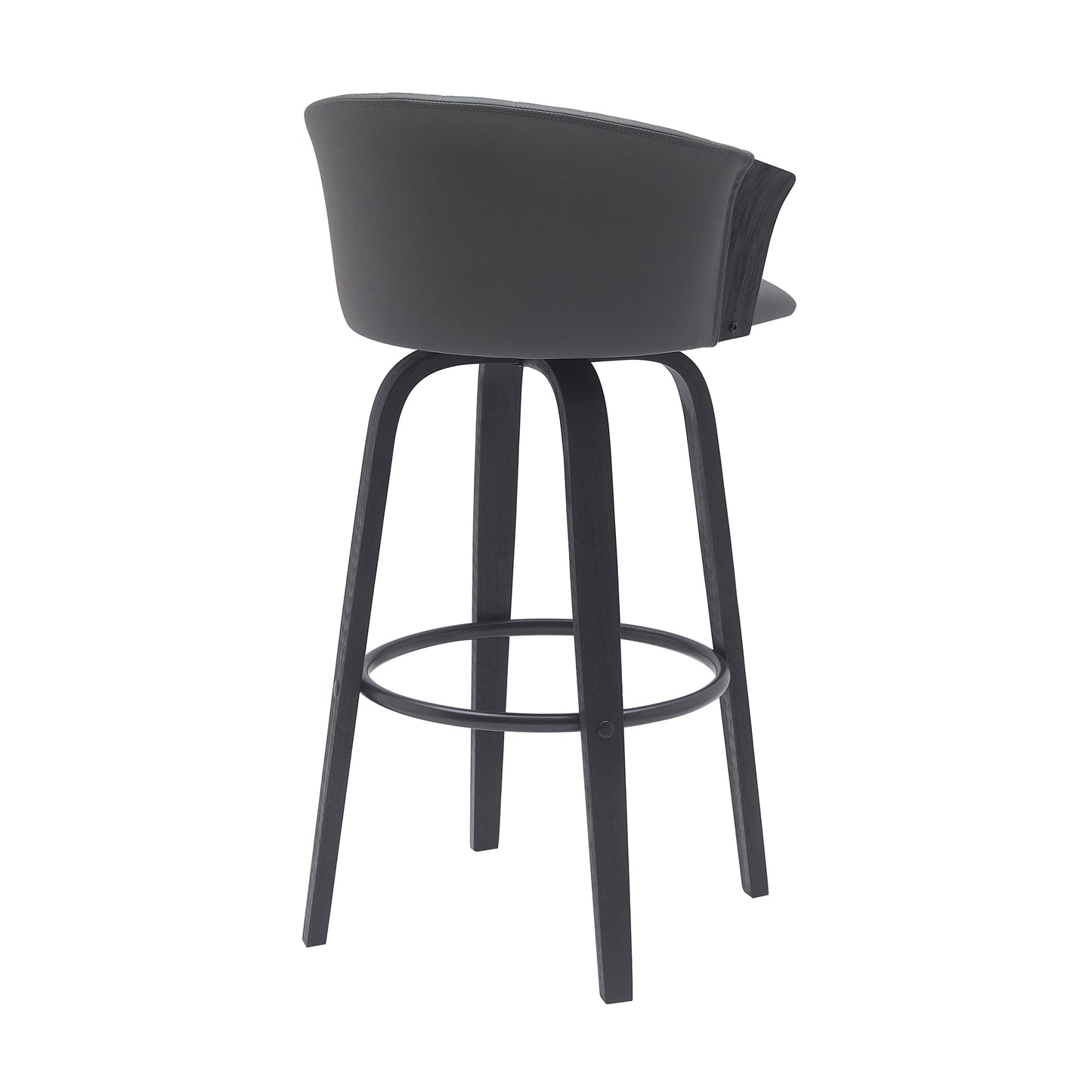 Diana Swivel Wood Counter and Bar Stool in Various Fabrics and Finishes