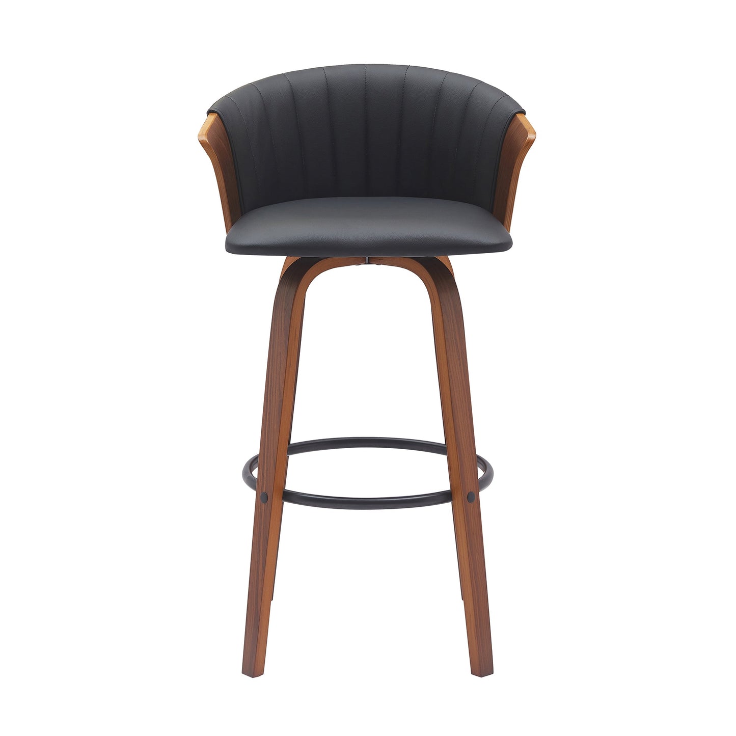 Diana Swivel Wood Counter and Bar Stool in Various Fabrics and Finishes