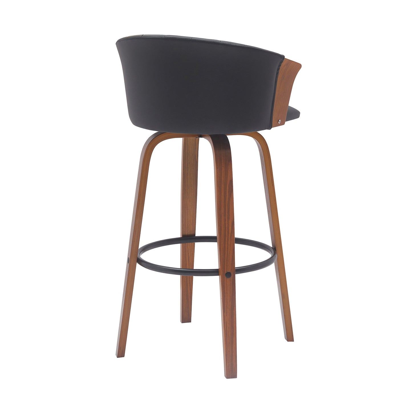 Diana Swivel Wood Counter and Bar Stool in Various Fabrics and Finishes