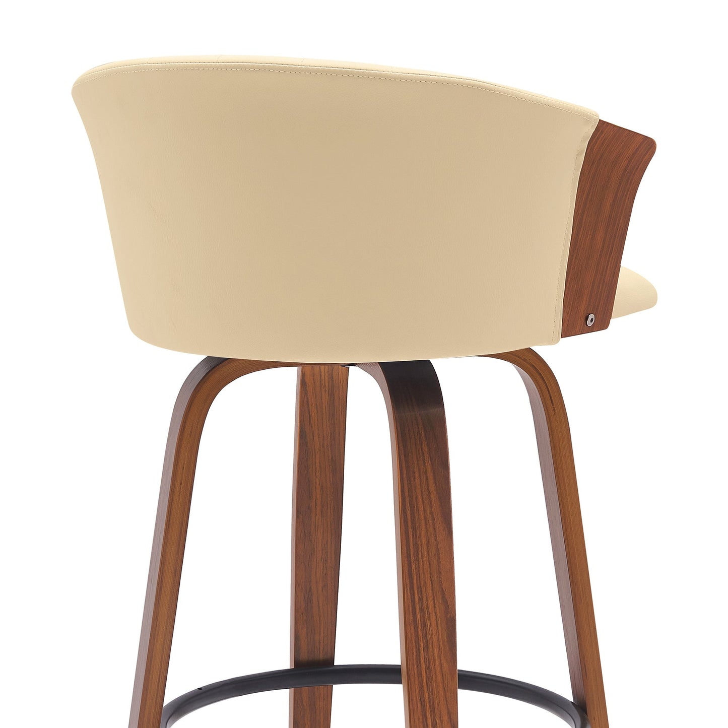 Diana Swivel Wood Counter and Bar Stool in Various Fabrics and Finishes