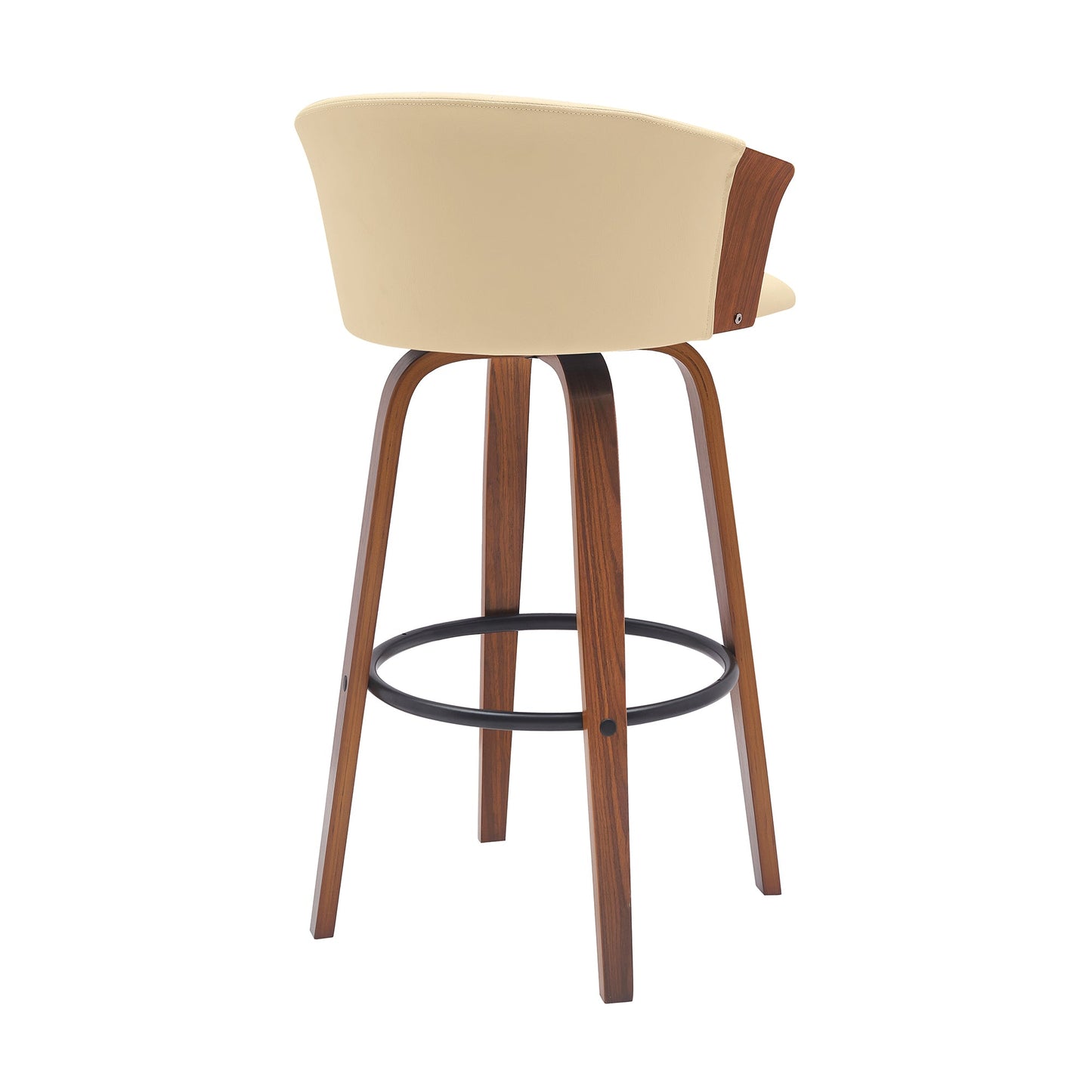 Diana Swivel Wood Counter and Bar Stool in Various Fabrics and Finishes
