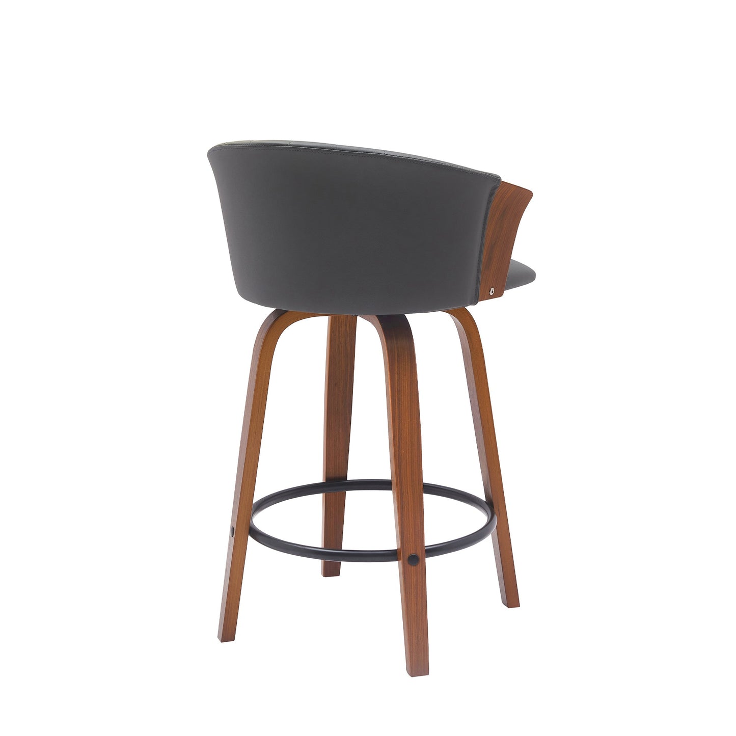 Diana Swivel Wood Counter and Bar Stool in Various Fabrics and Finishes