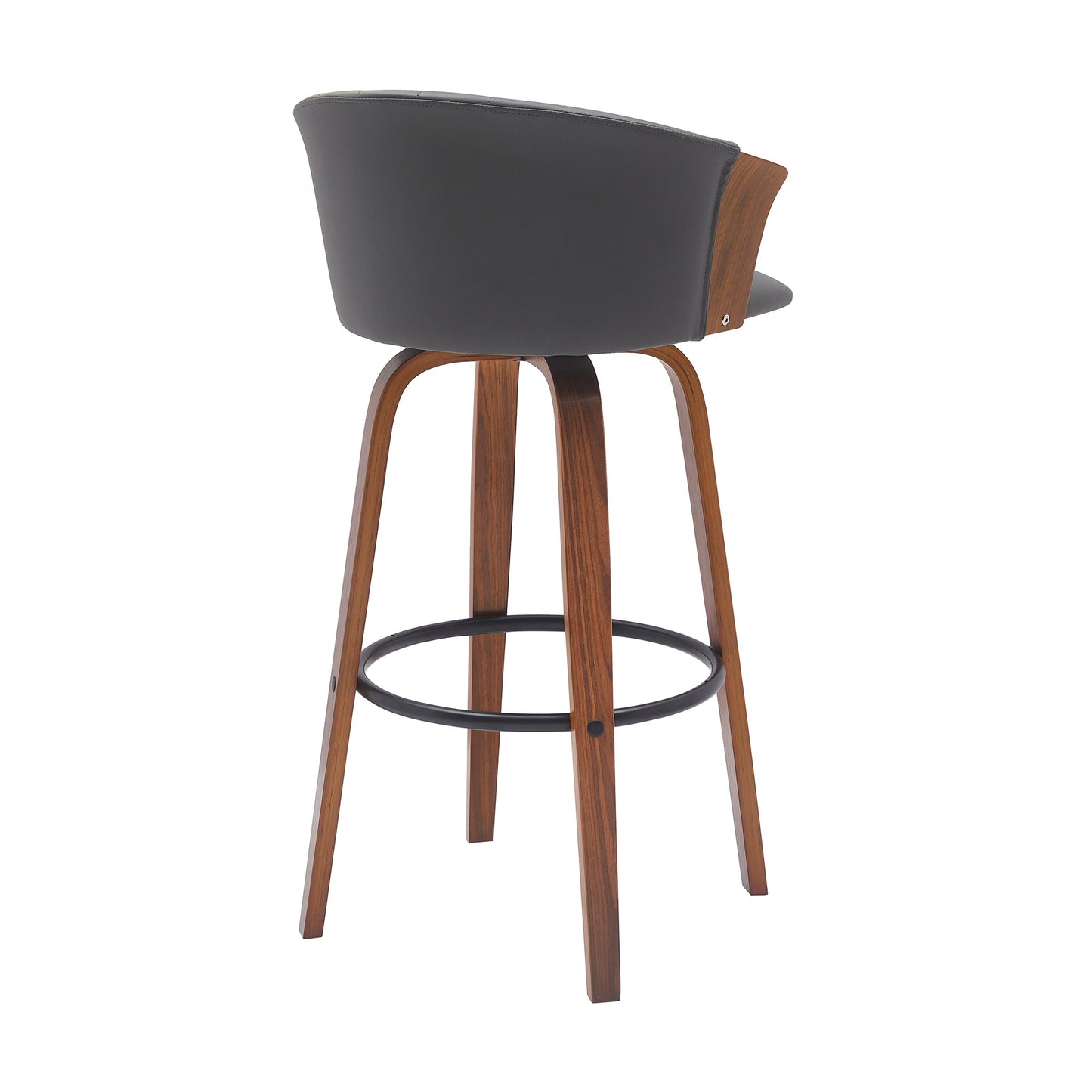 Diana Swivel Wood Counter and Bar Stool in Various Fabrics and Finishes