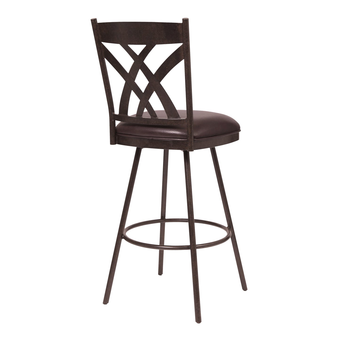 Dover 26" Counter Height Barstool in Faux Leather and Matte Black Finish