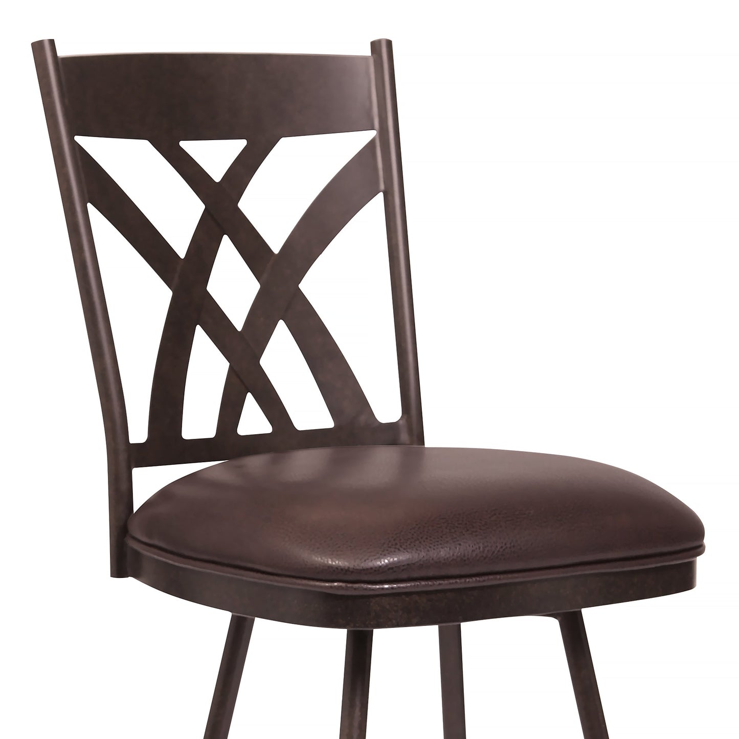 Dover 26" Counter Height Barstool in Faux Leather and Matte Black Finish