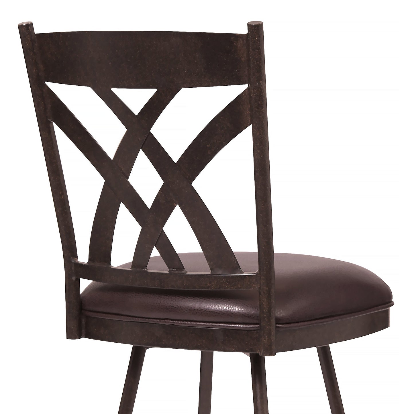 Dover 26" Counter Height Barstool in Faux Leather and Matte Black Finish