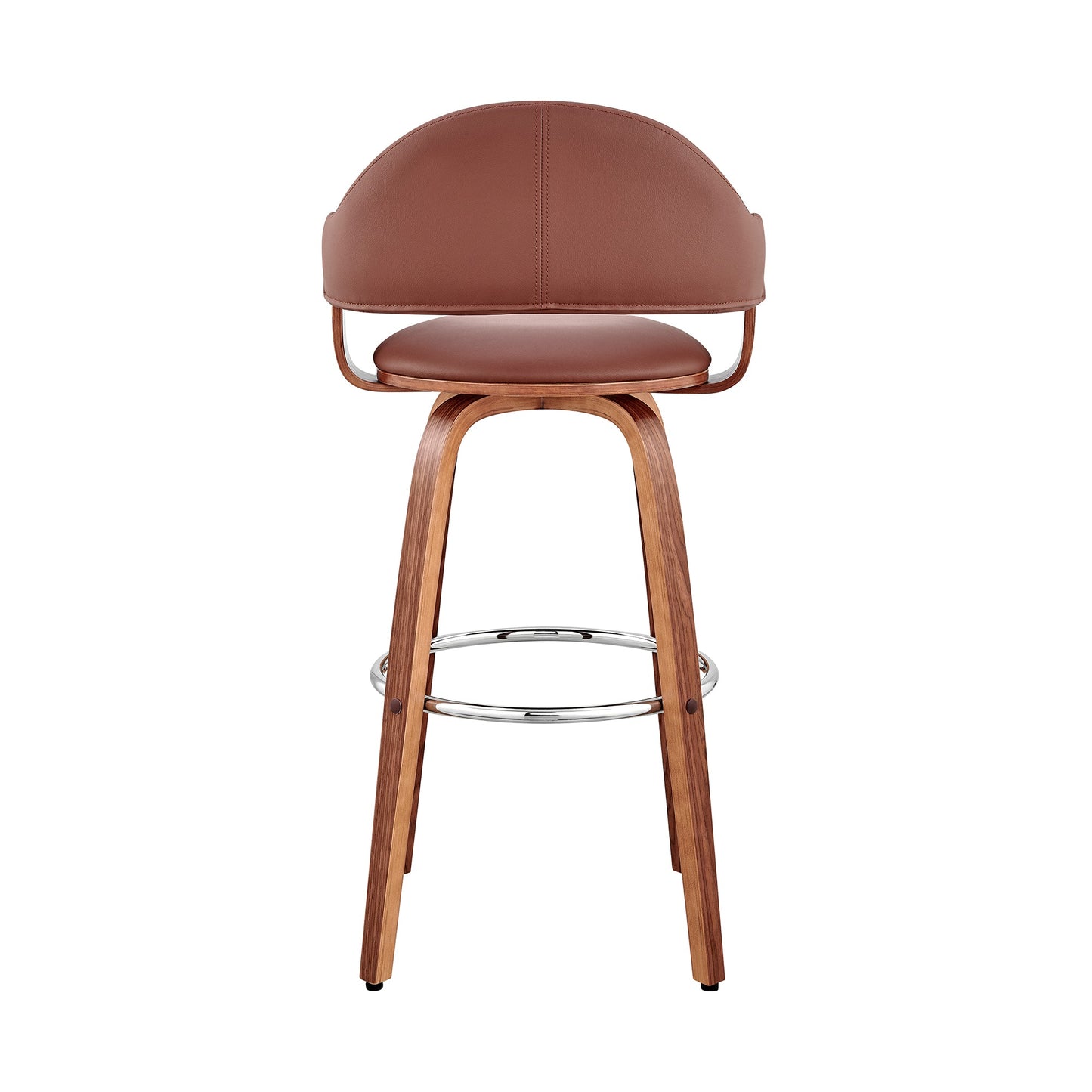 Daxton Faux Leather and Wood Bar Stool in Various Heights and Finishes