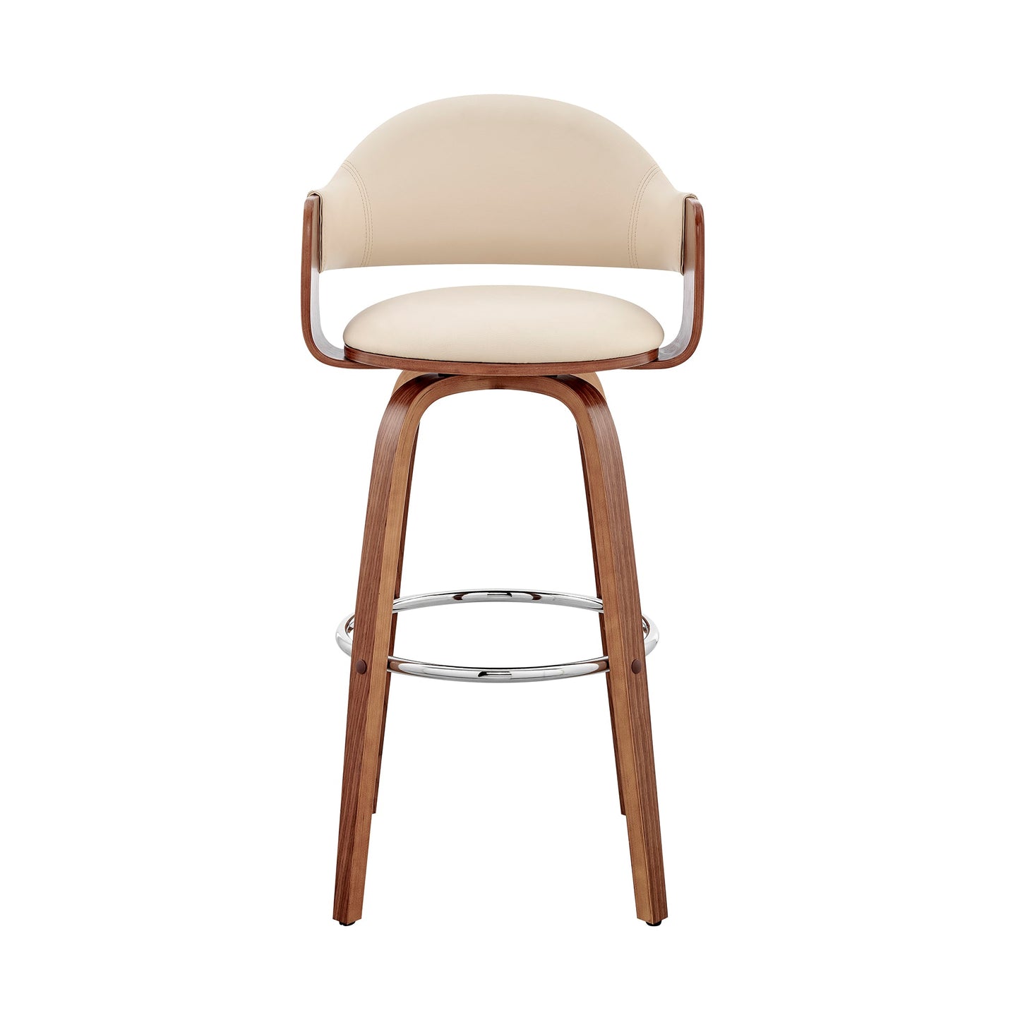 Daxton Faux Leather and Wood Bar Stool in Various Heights and Finishes