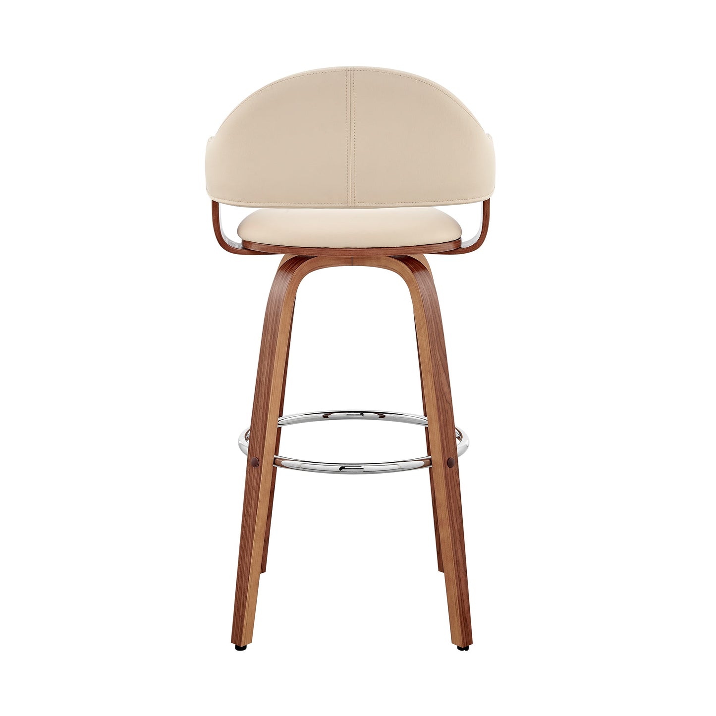Daxton Faux Leather and Wood Bar Stool in Various Heights and Finishes