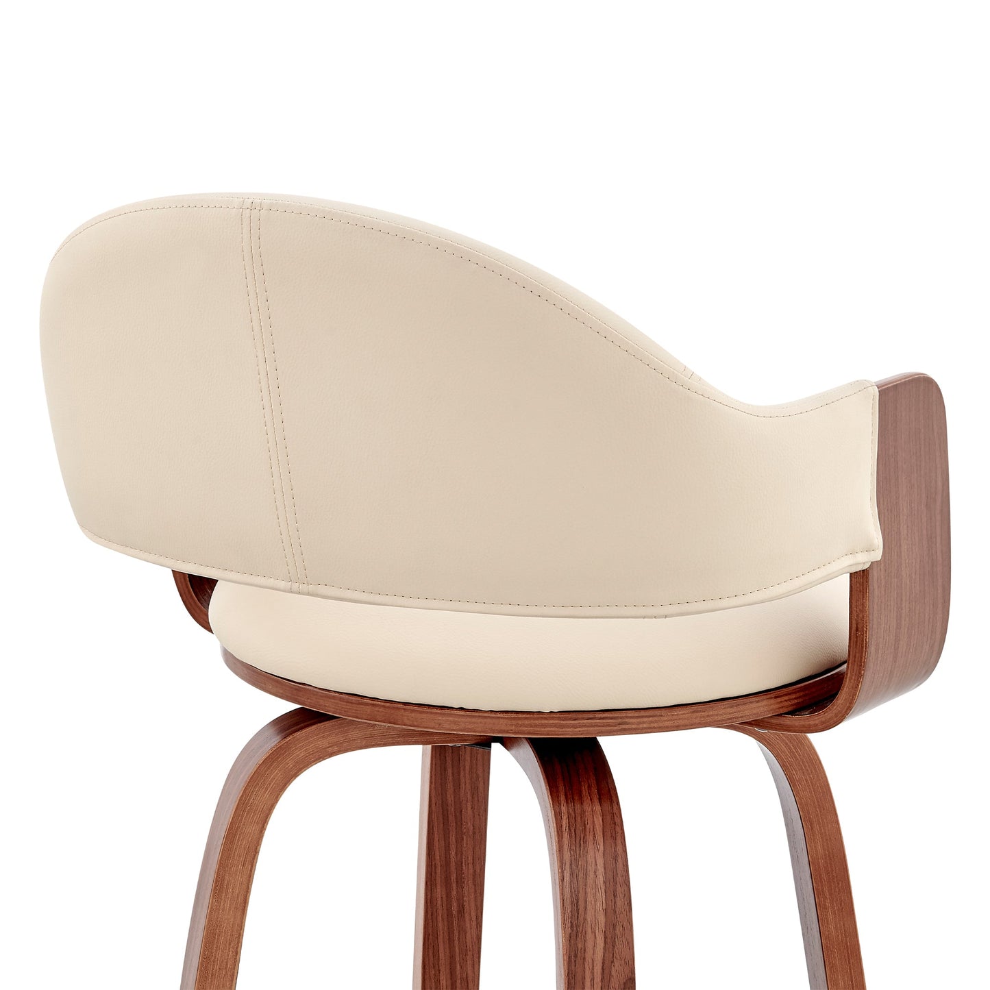 Daxton Faux Leather and Wood Bar Stool in Various Heights and Finishes