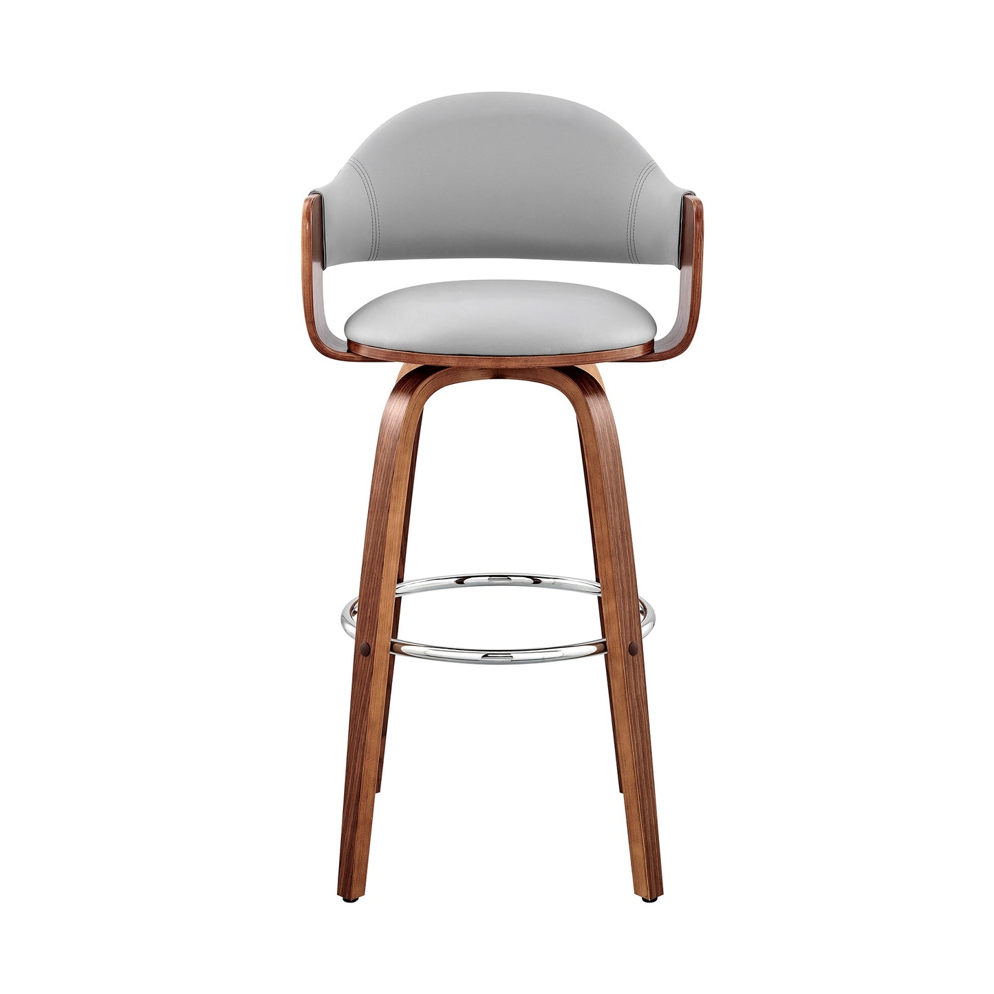 Daxton Faux Leather and Wood Bar Stool in Various Heights and Finishes