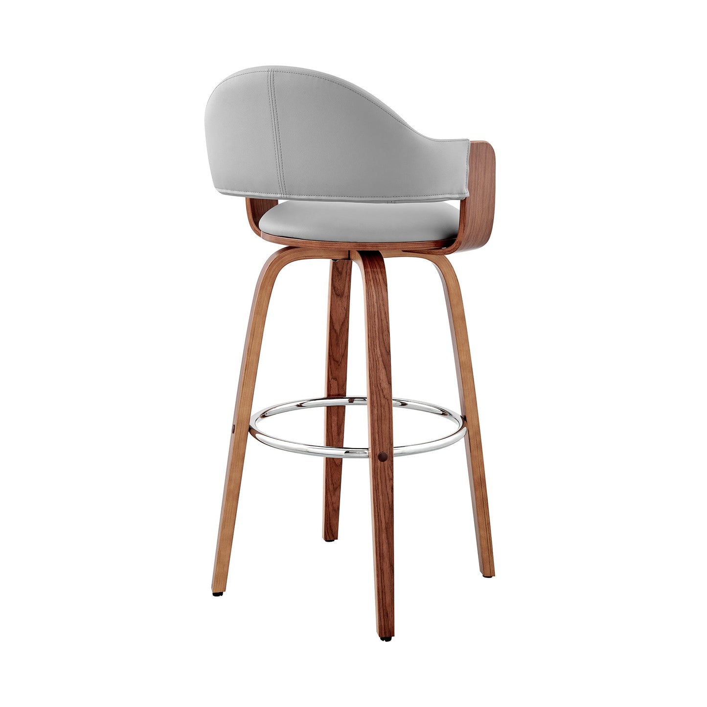 Daxton Faux Leather and Wood Bar Stool in Various Heights and Finishes