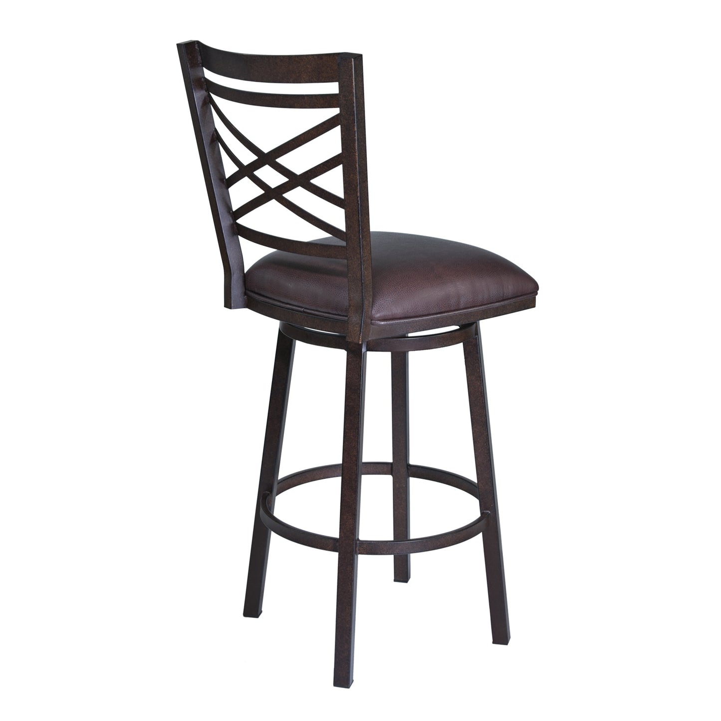 Fargo Counter Height Metal Barstool in Mineral Finish and Auburn Bay with Upholstery