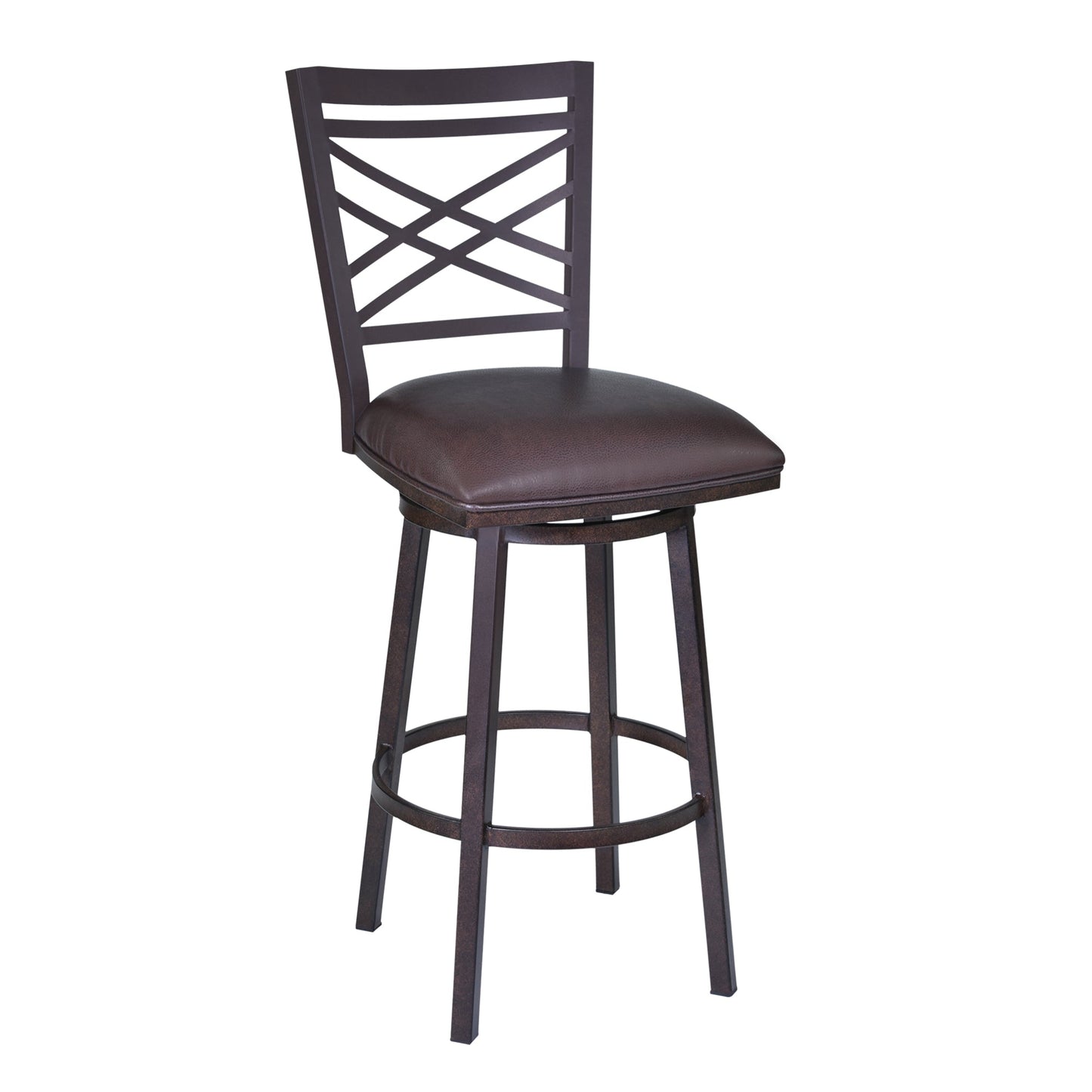 Fargo Counter Height Metal Barstool in Mineral Finish and Auburn Bay with Upholstery
