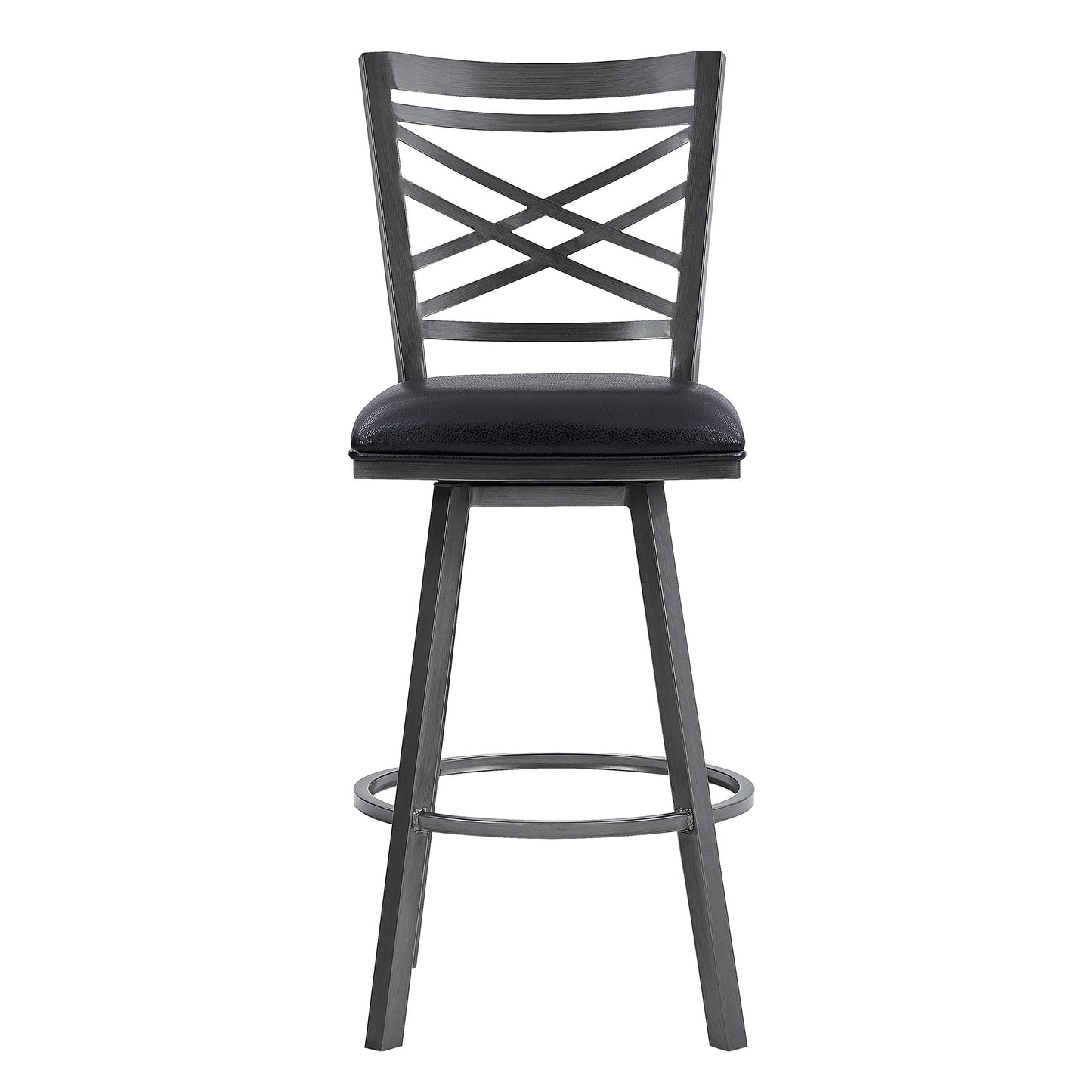 Fargo Counter Height Metal Barstool in Mineral Finish and Auburn Bay with Upholstery