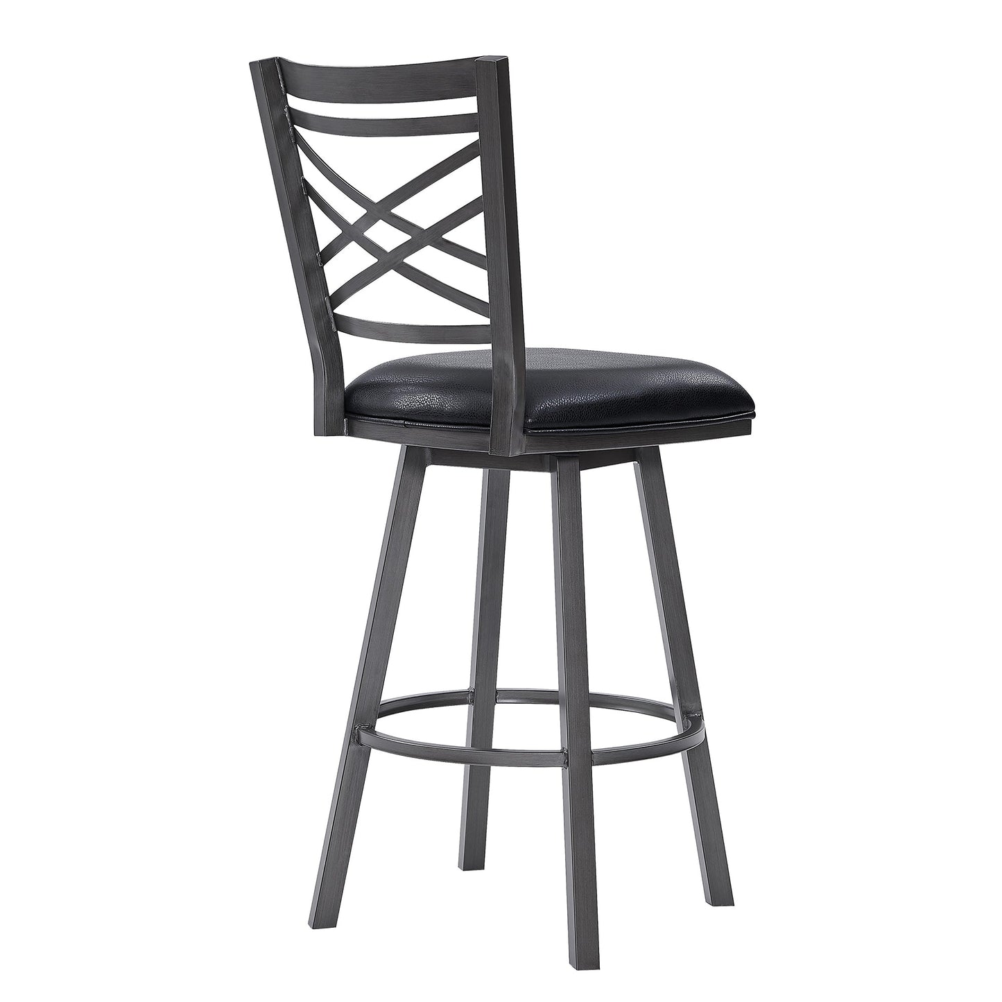 Fargo Counter Height Metal Barstool in Mineral Finish and Auburn Bay with Upholstery