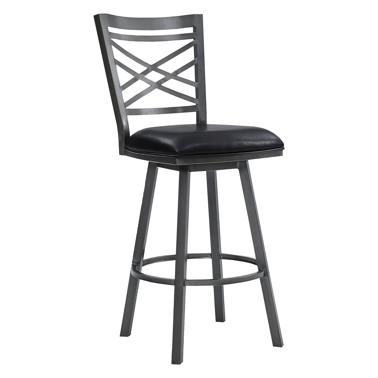 Fargo Counter Height Metal Barstool in Mineral Finish and Auburn Bay with Upholstery